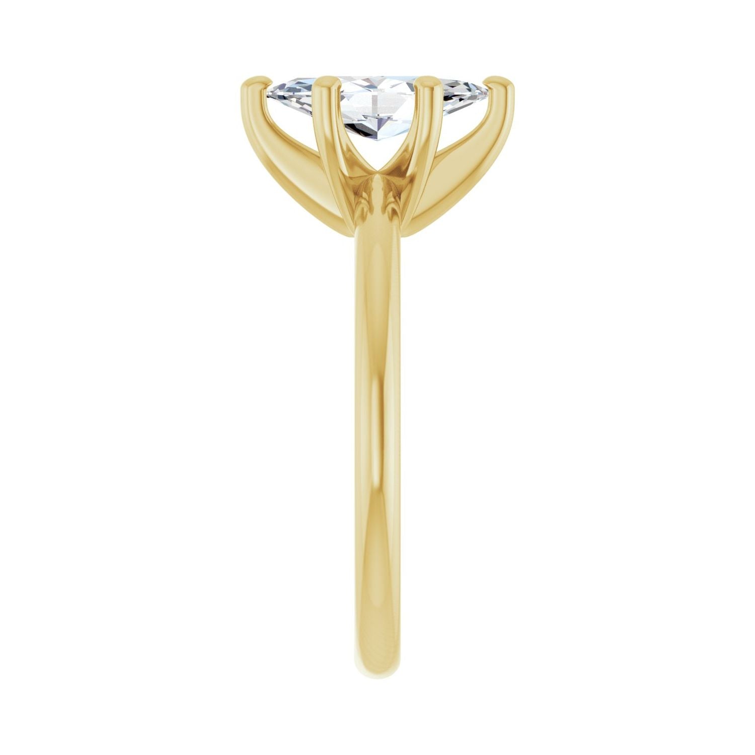 Marquise Engagement Ring | Metal Type=14K Yellow Gold | Center Stone Size=1 CT | Image 4