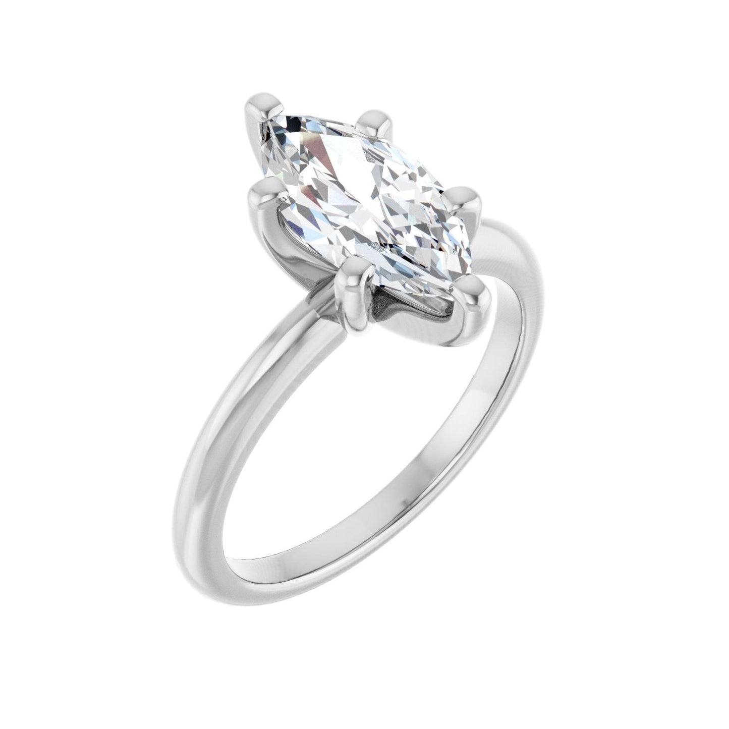 Marquise Engagement Ring | Metal Type=14K White Gold | Center Stone Size=1.5 CT | Image 1