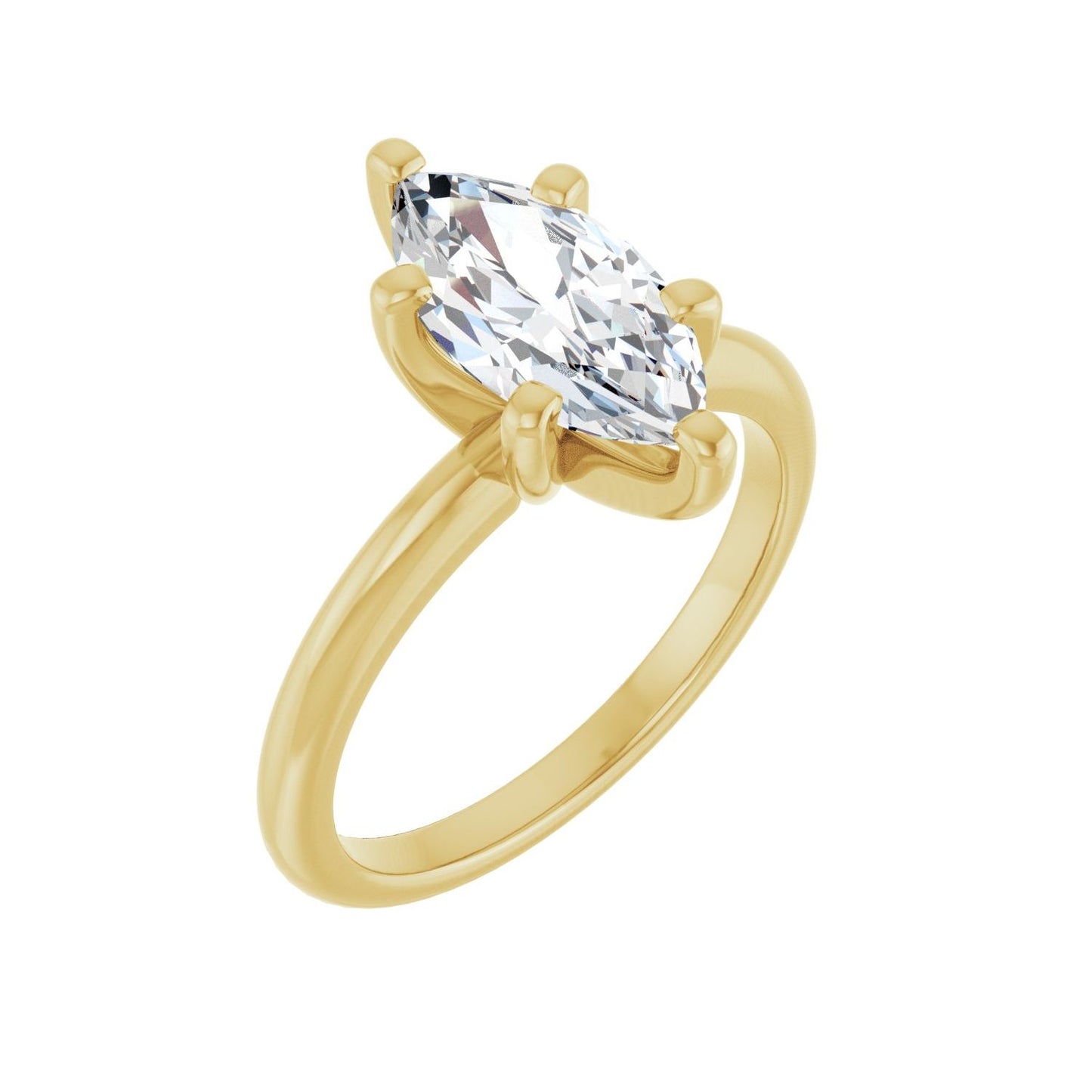 Marquise Engagement Ring | Metal Type=14K Yellow Gold | Center Stone Size=1.5 CT | Image 1