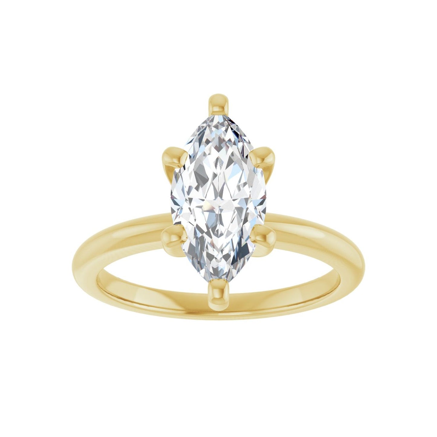 Marquise Engagement Ring | Metal Type=14K Yellow Gold | Center Stone Size=1.5 CT | Image 3