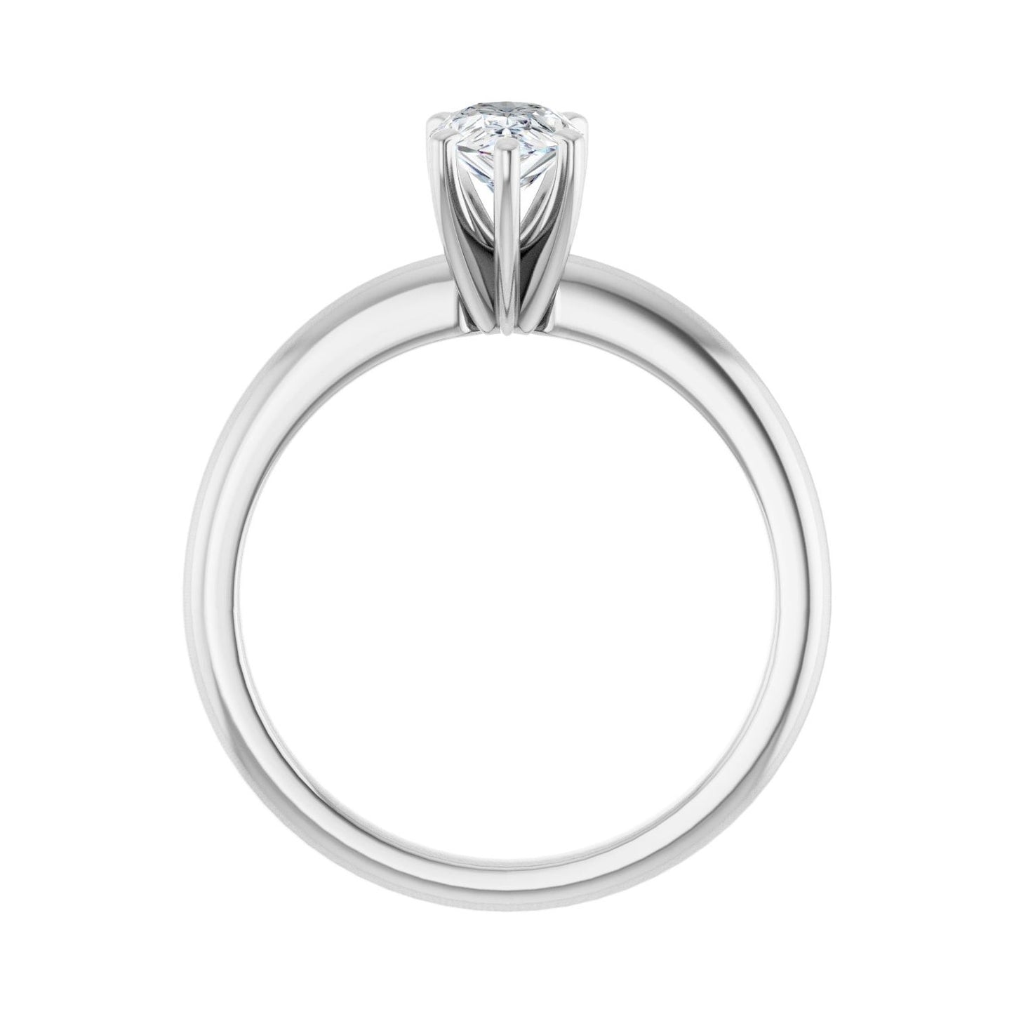 Pear Engagement Ring | Metal Type=14K White Gold | Center Stone Size=1 CT | Image 2