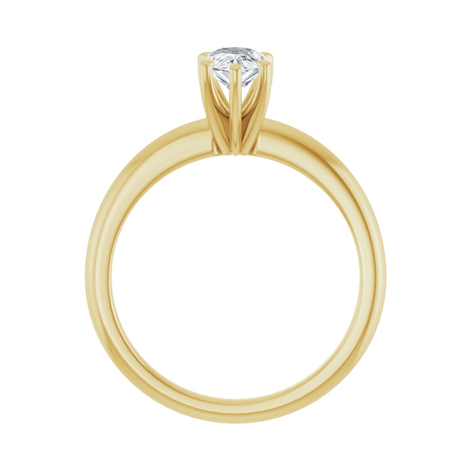 Pear Engagement Ring | Metal Type=14K Yellow Gold | Center Stone Size=1 CT | Image 2