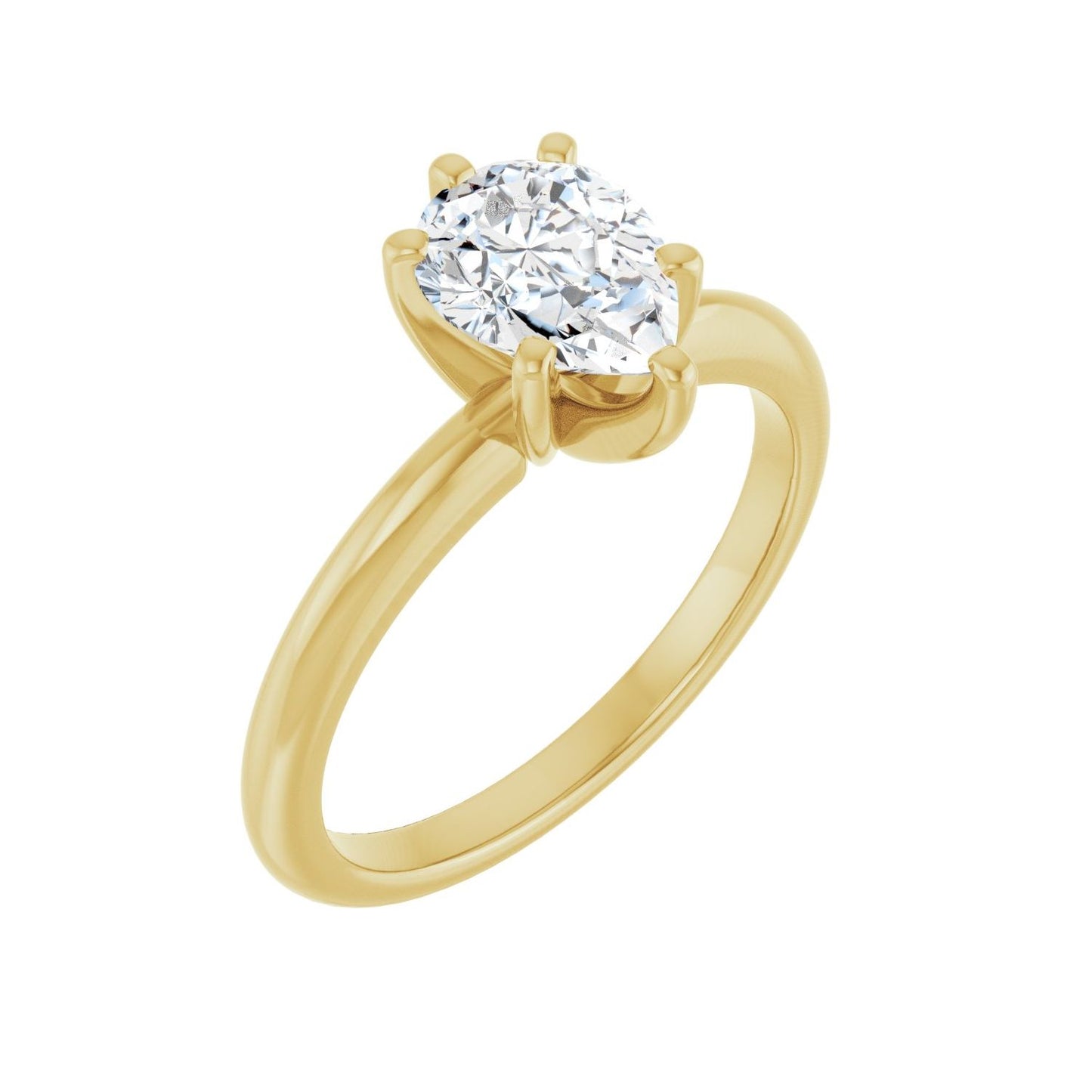 Pear Engagement Ring | Metal Type=14K Yellow Gold | Center Stone Size=1.5 CT | Image 1