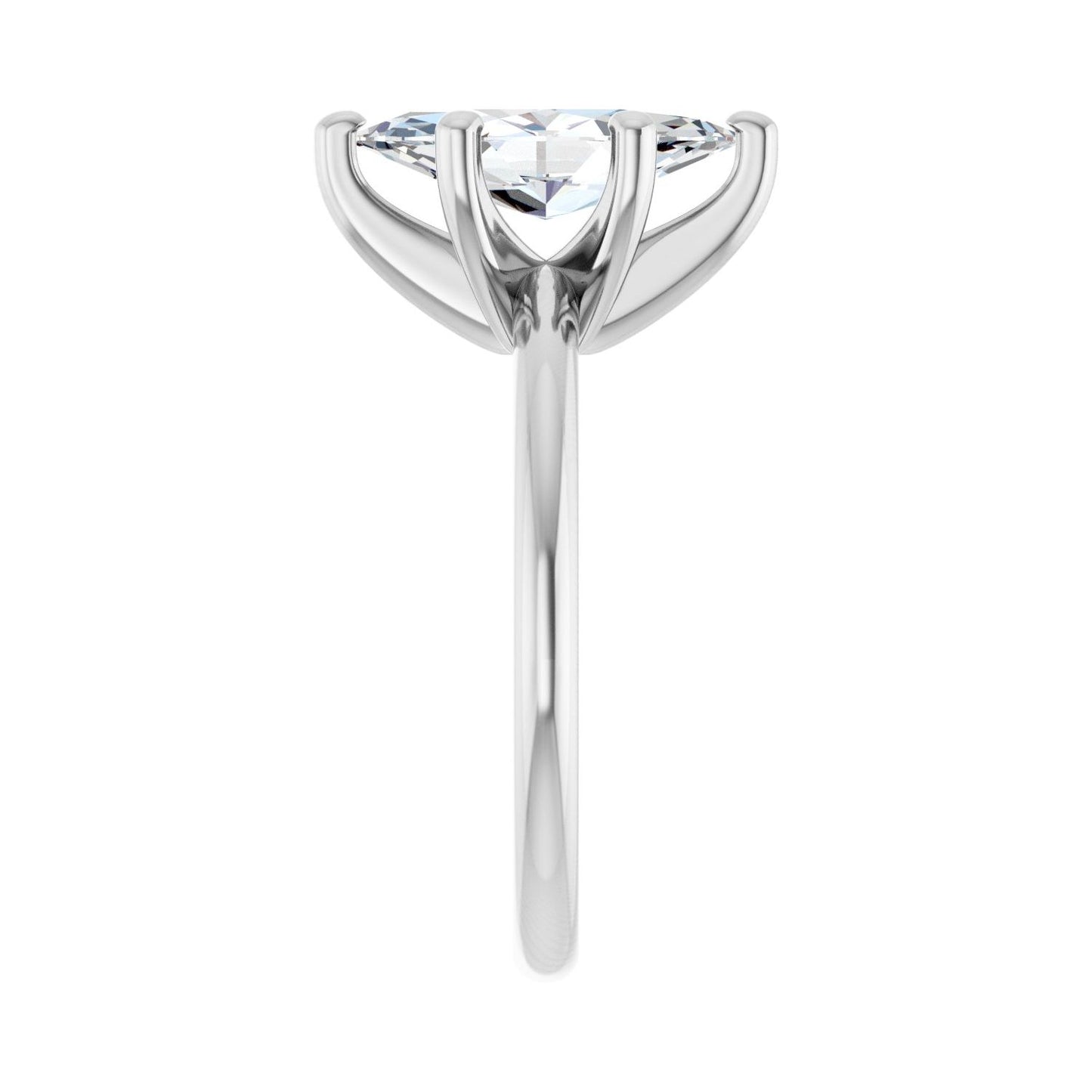 Marquise Engagement Ring | Metal Type=14K White Gold | Center Stone Size=1.5 CT | Image 4