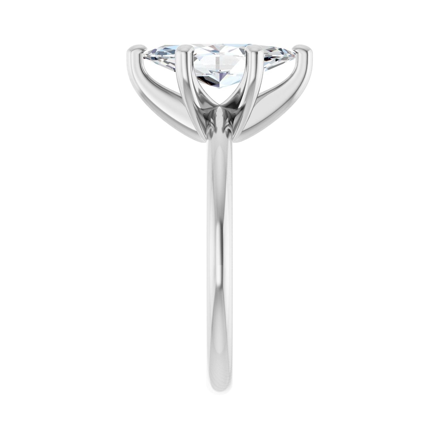 Marquise Engagement Ring | Metal Type=14K White Gold | Center Stone Size=1.5 CT | Image 4