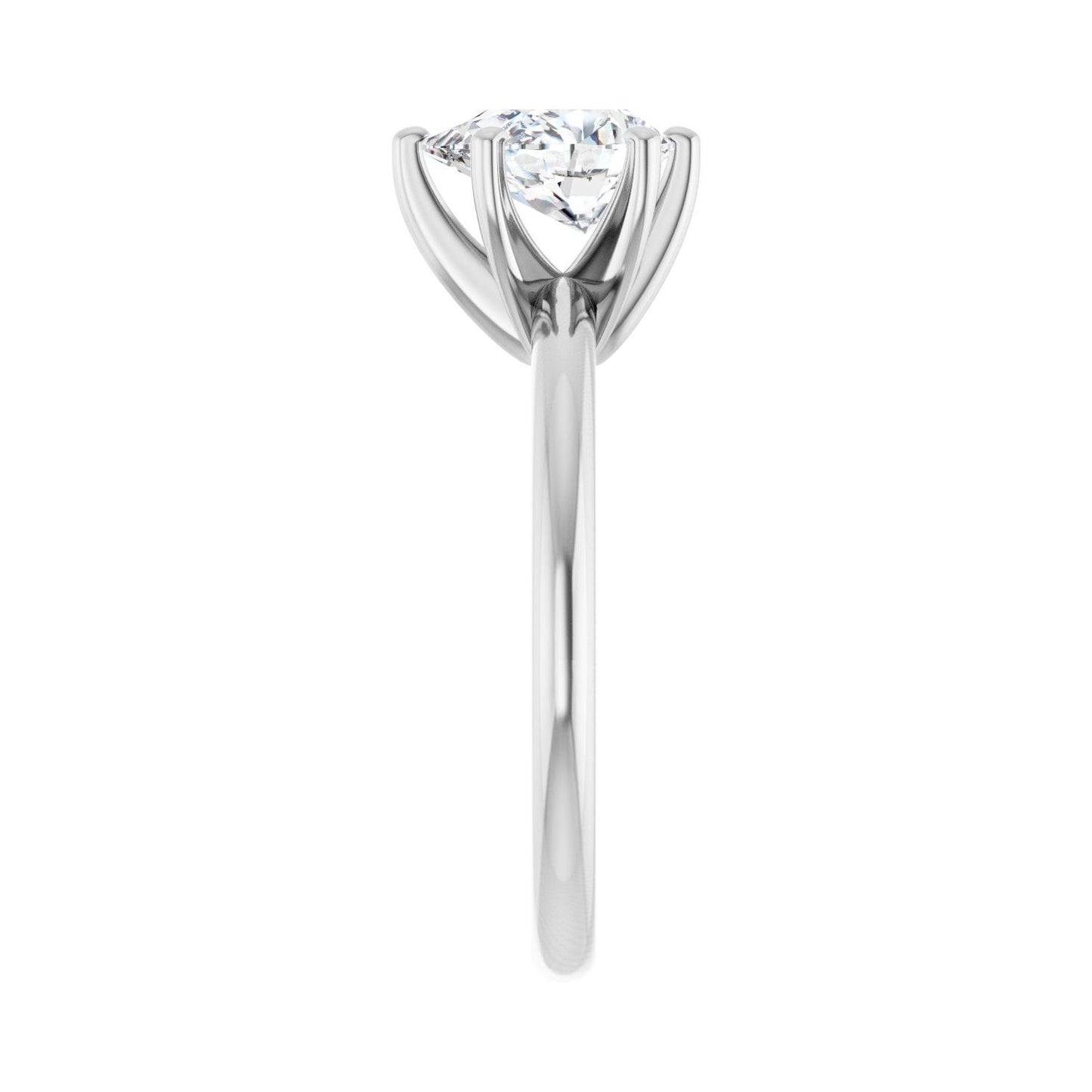 Pear Engagement Ring | Metal Type=14K White Gold | Center Stone Size=1.5 CT | Image 4