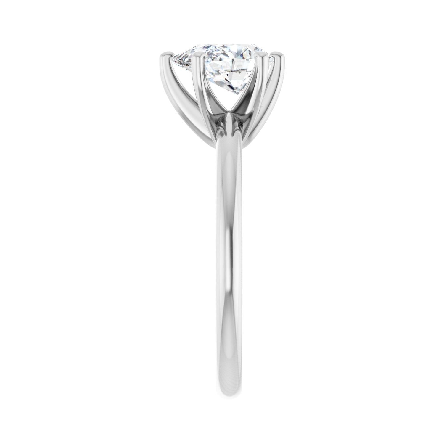 Pear Engagement Ring | Metal Type=14K White Gold | Center Stone Size=1.5 CT | Image 4