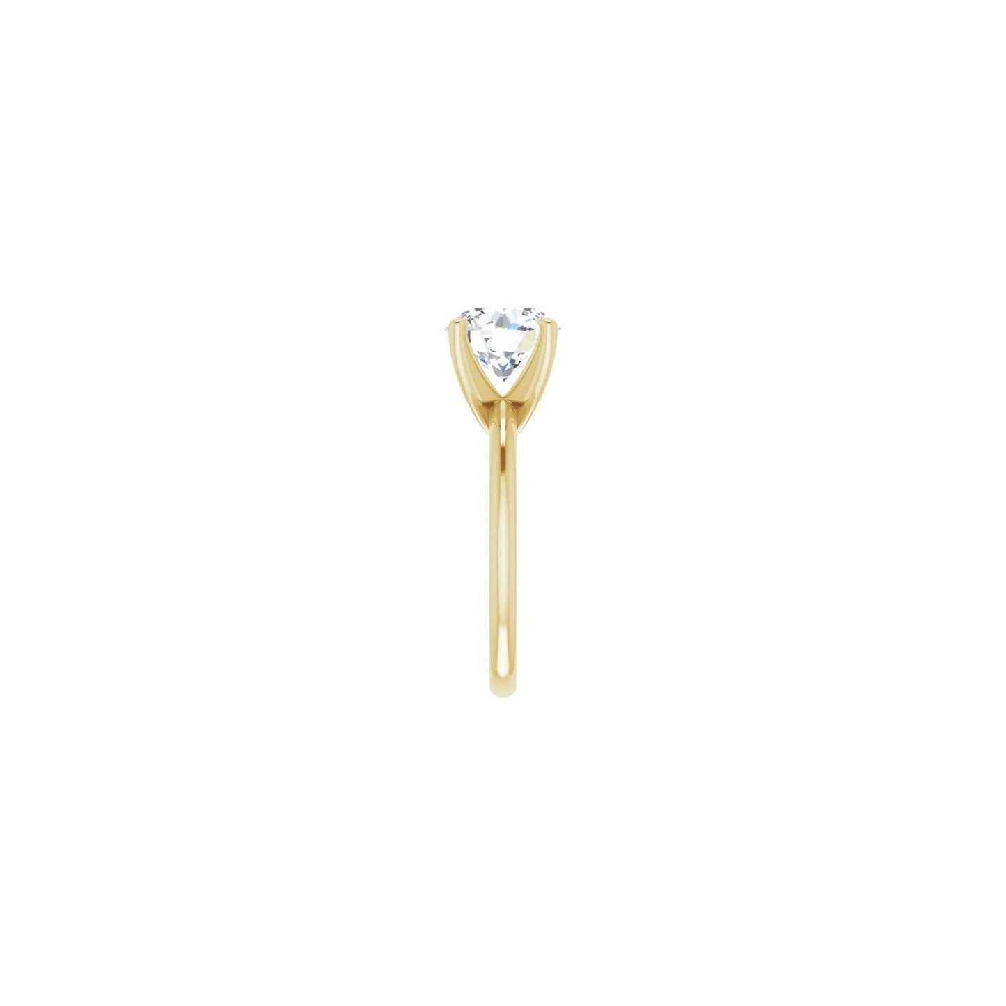 Round Engagement Ring | Metal Type=14K Yellow Gold | Center Stone Size=2.5 CT | Image 4