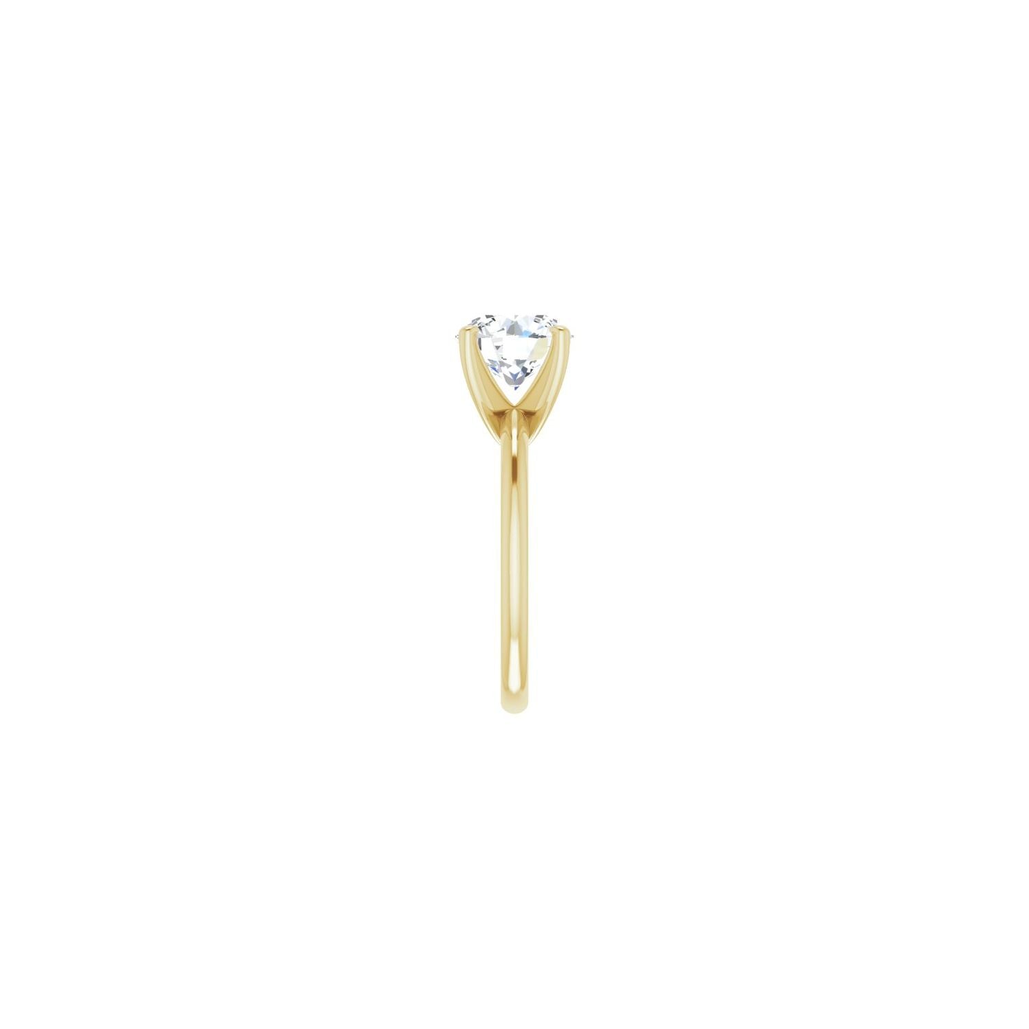 Round Engagement Ring | Metal Type=14K Yellow Gold | Center Stone Size=2.5 CT | Image 4