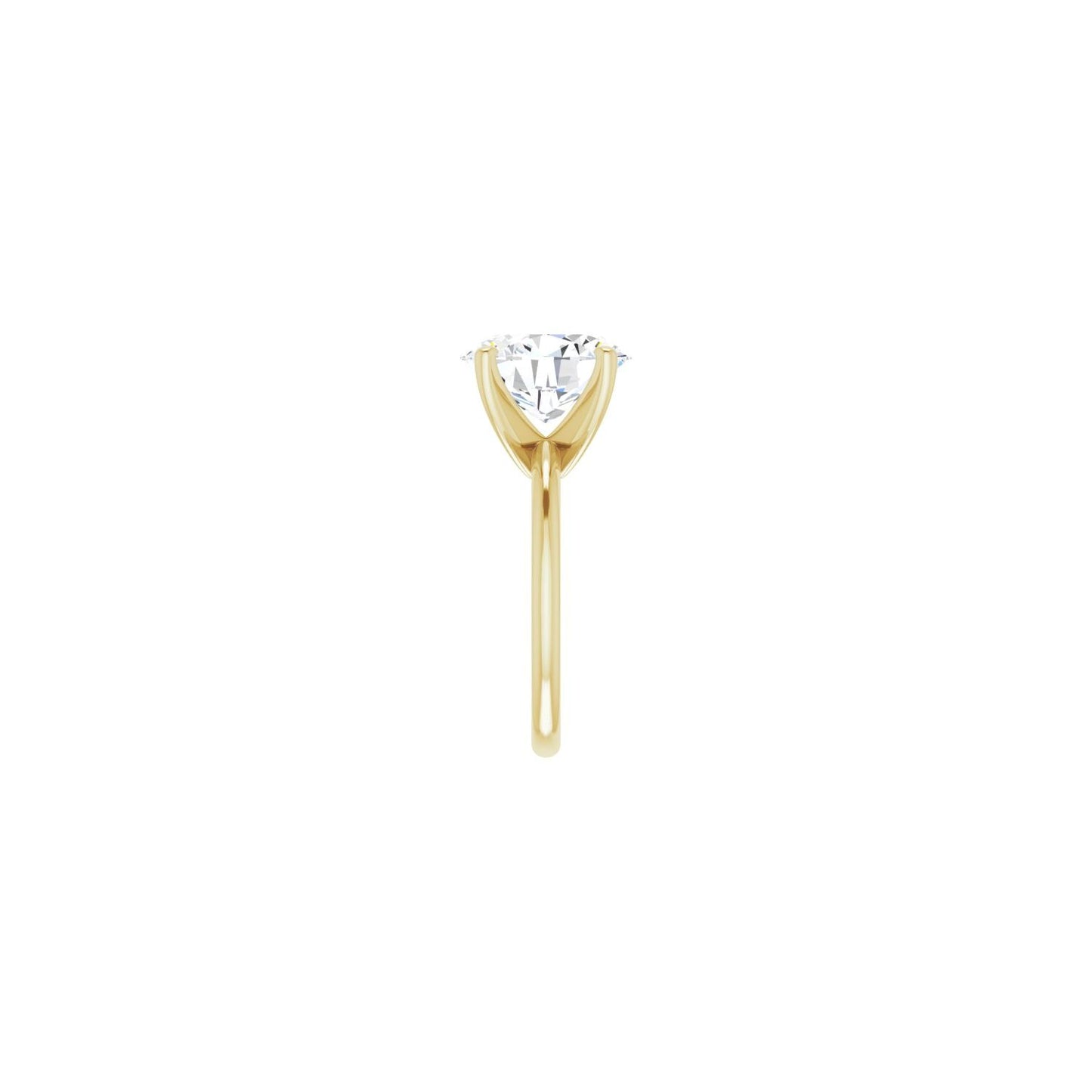 Oval Engagement Ring | Metal Type=14K Yellow Gold | Center Stone Size=3 CT | Image 4