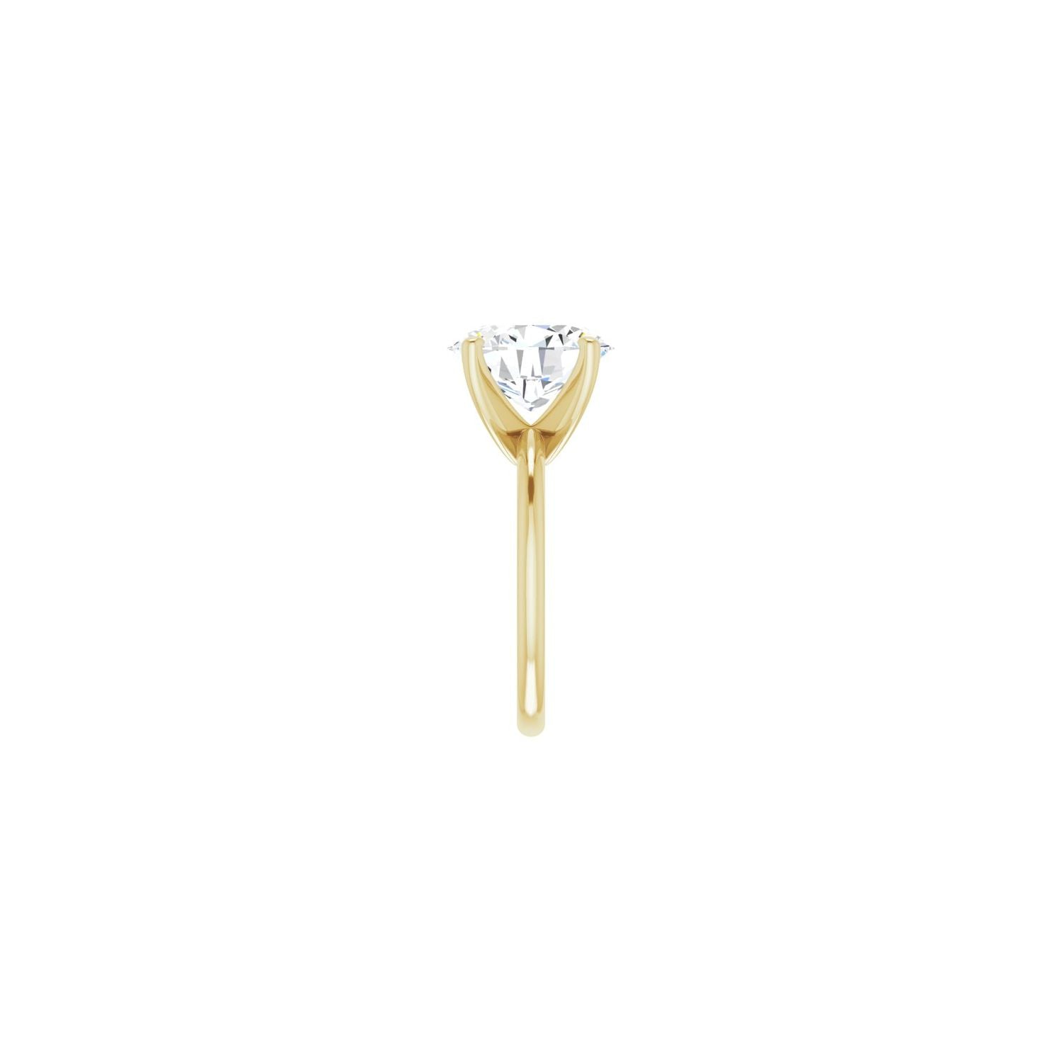 Oval Engagement Ring | Metal Type=14K Yellow Gold | Center Stone Size=3 CT | Image 4
