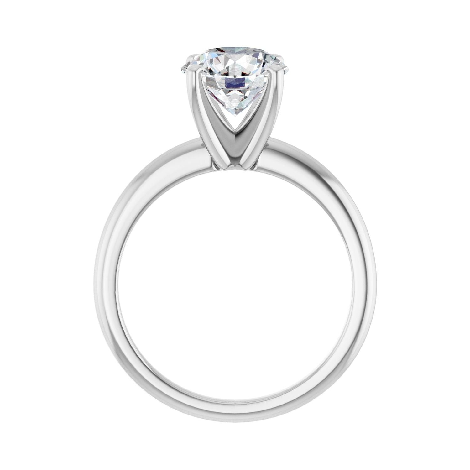 Round Engagement Ring | Metal Type=14K White Gold | Center Stone Size=2 CT | Image 2