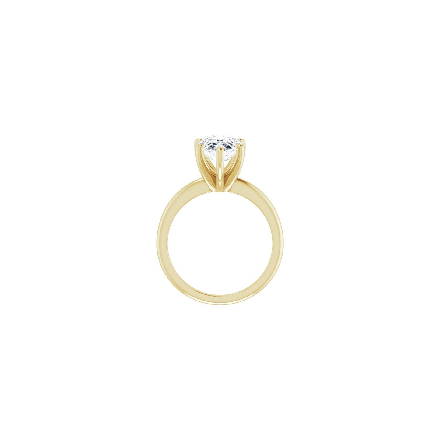 Pear Engagement Ring | Metal Type=14K Yellow Gold | Center Stone Size=3 CT | Image 2