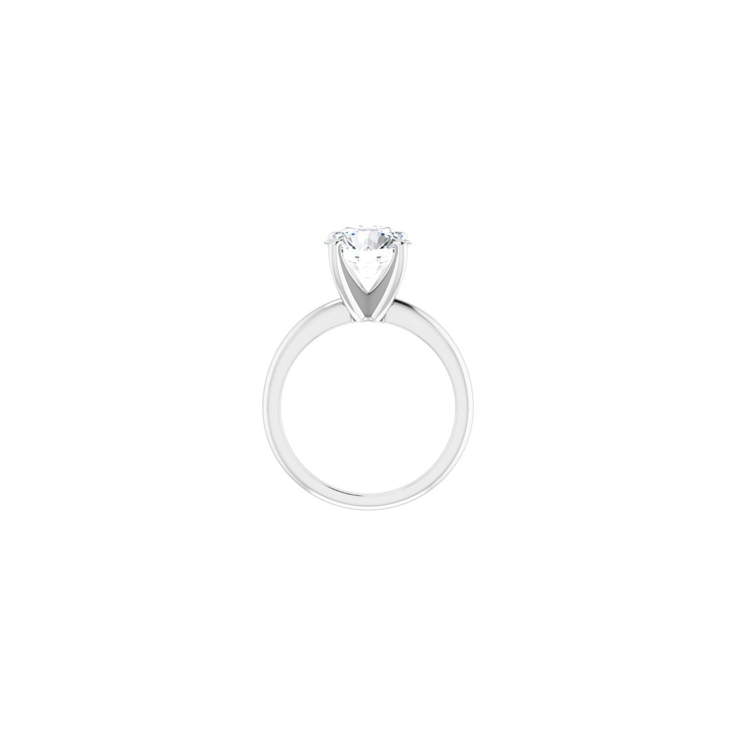 Round Engagement Ring | Metal Type=14K White Gold | Center Stone Size=2.5 CT | Image 2