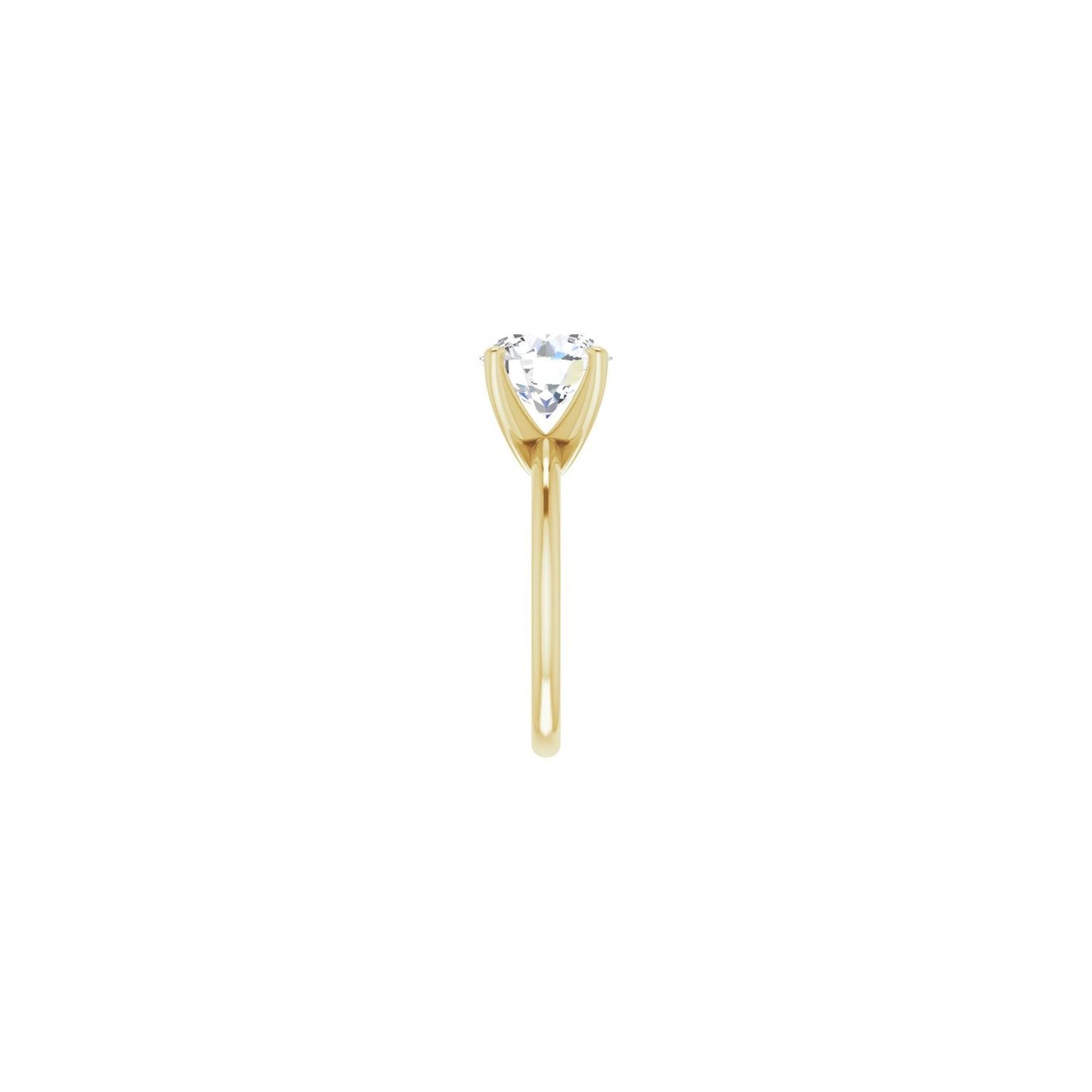 Round Engagement Ring | Metal Type=14K Yellow Gold | Center Stone Size=3 CT | Image 4