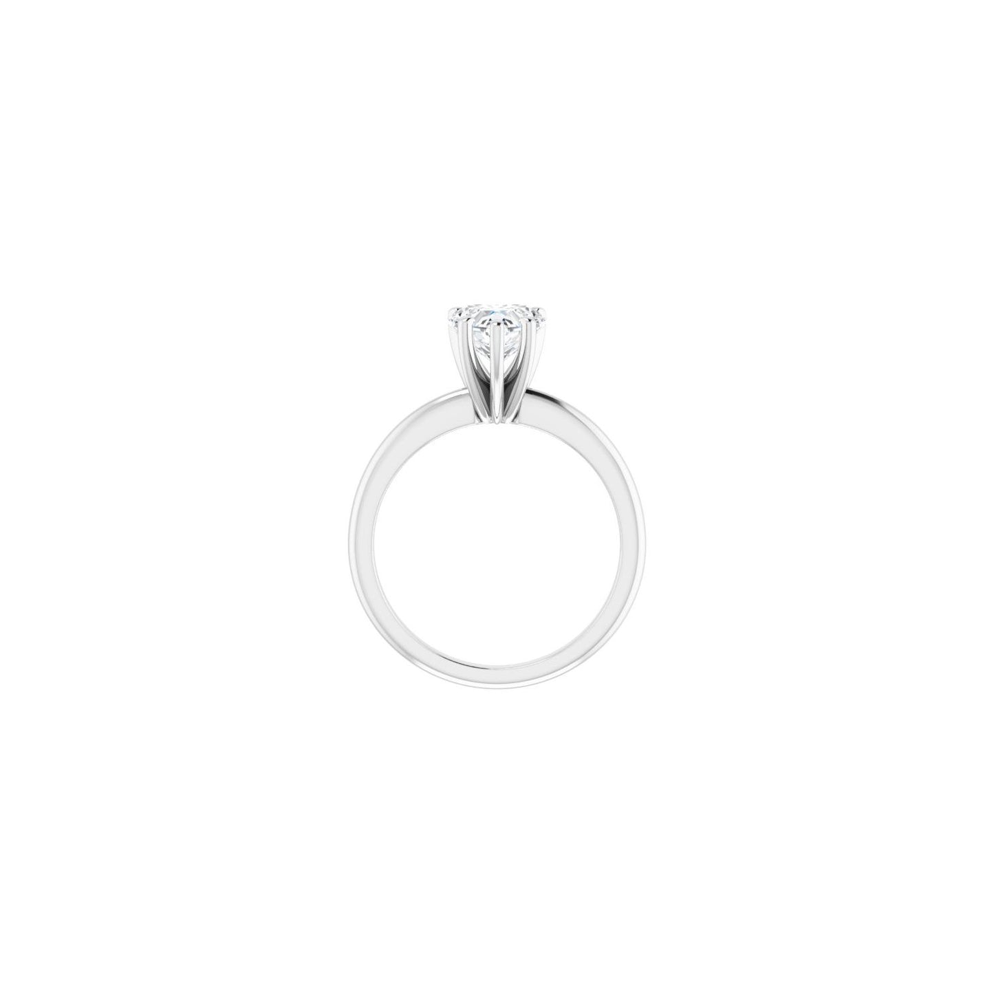 Heart Engagement Ring | Metal Type=14K White Gold | Center Stone Size=1 CT | Image 2