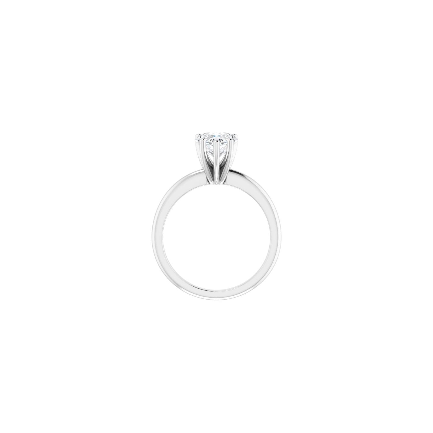 Heart Engagement Ring | Metal Type=14K White Gold | Center Stone Size=1 CT | Image 2