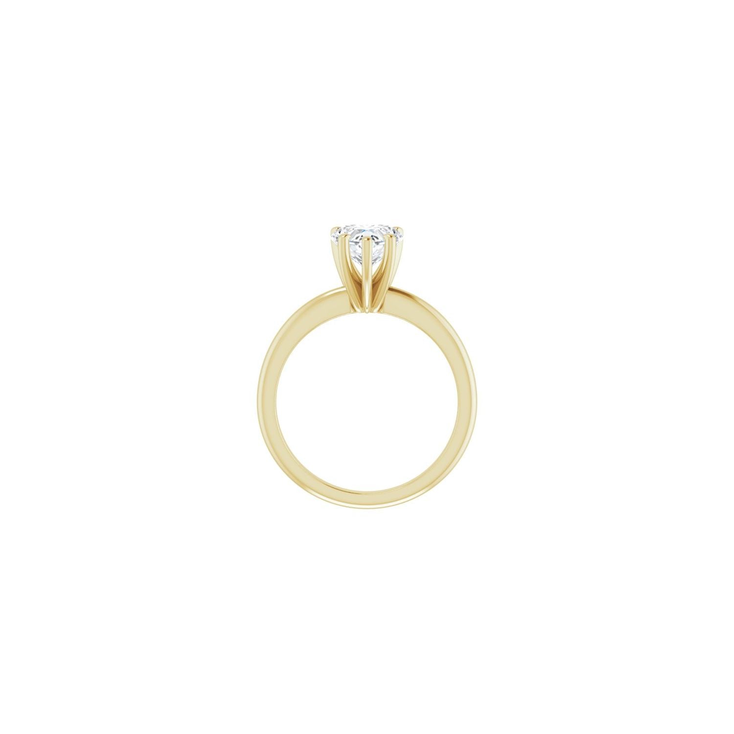 Heart Engagement Ring | Metal Type=14K Yellow Gold | Center Stone Size=1 CT | Image 2