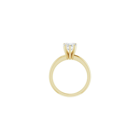 Heart Engagement Ring | Metal Type=14K Yellow Gold | Center Stone Size=1 CT | Image 2