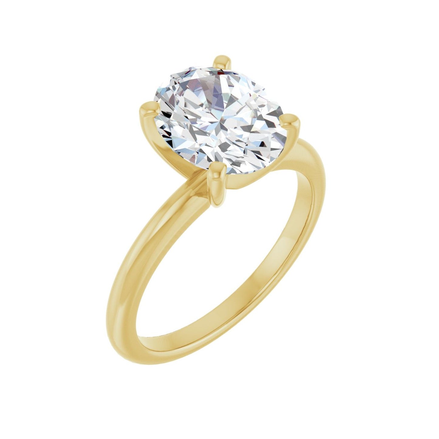 Oval Engagement Ring | Metal Type=14K Yellow Gold | Center Stone Size=2.5 CT | Image 1