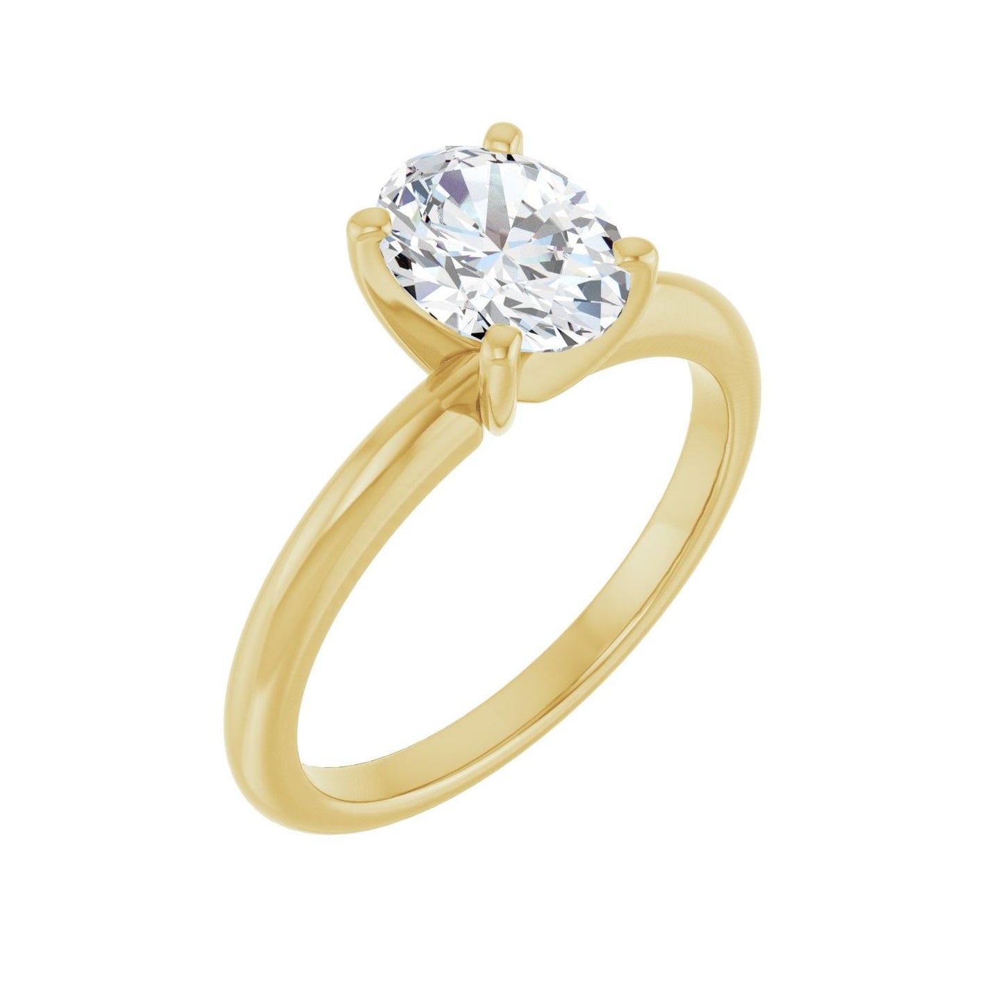 Oval Engagement Ring | Metal Type=14K Yellow Gold | Center Stone Size=1.5 CT | Image 1