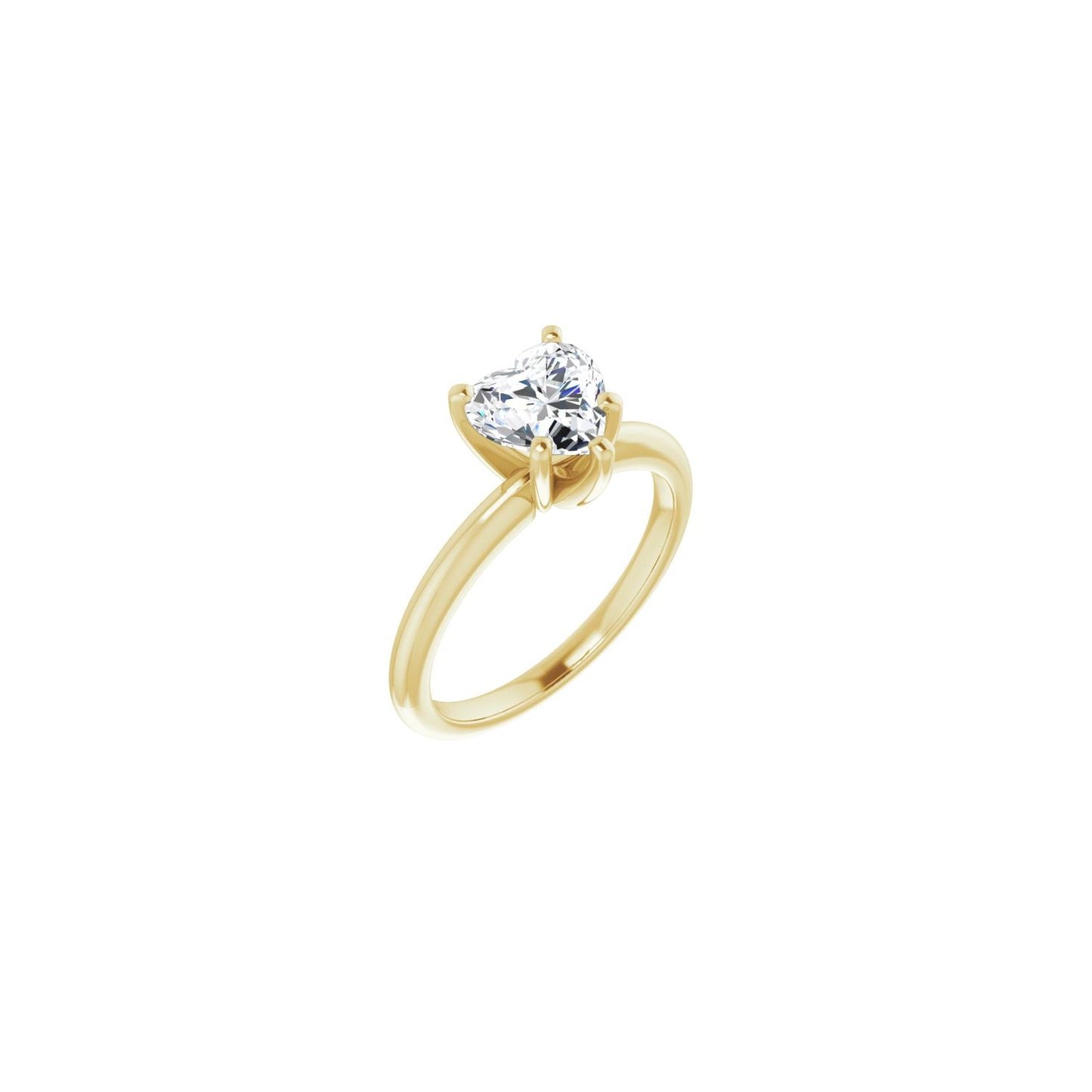 Heart Engagement Ring | Metal Type=14K Yellow Gold | Center Stone Size=1 CT | Image 1