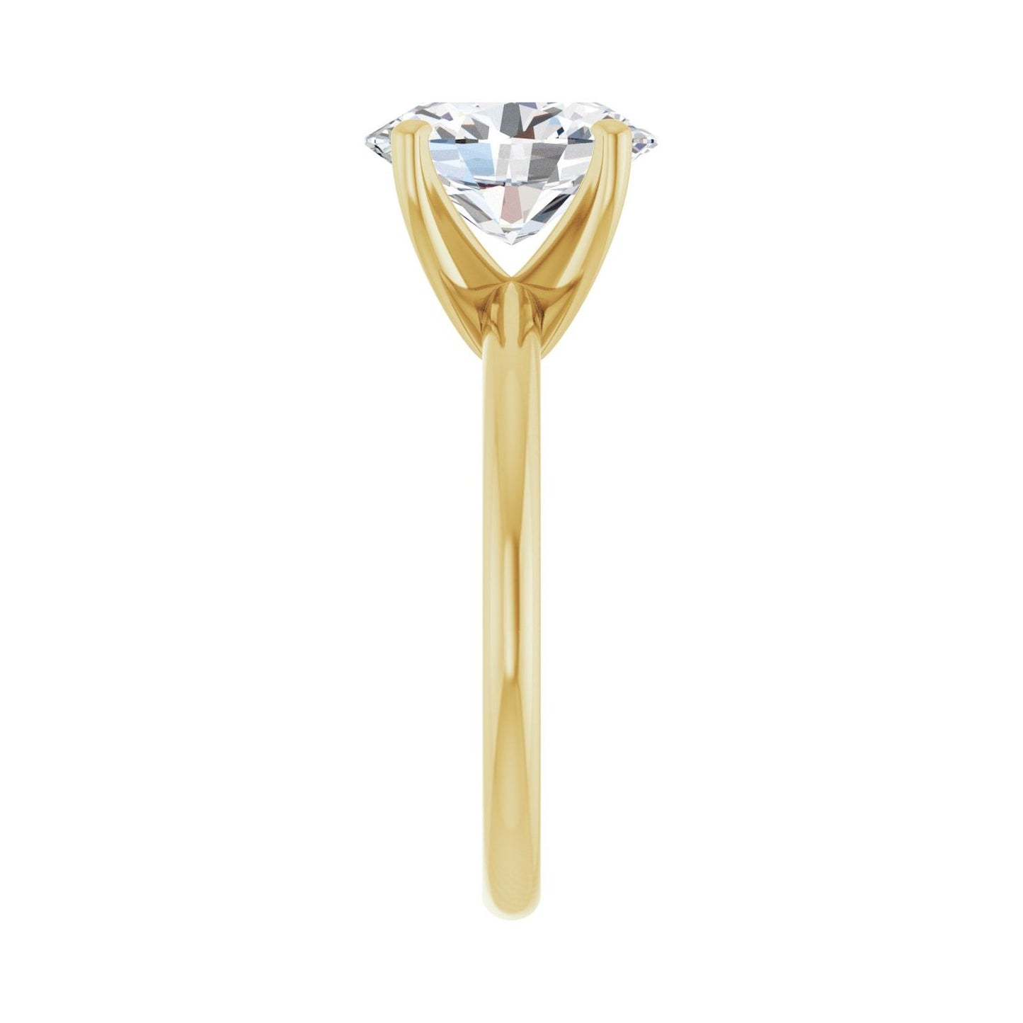 Oval Engagement Ring | Metal Type=14K Yellow Gold | Center Stone Size=2.5 CT | Image 4