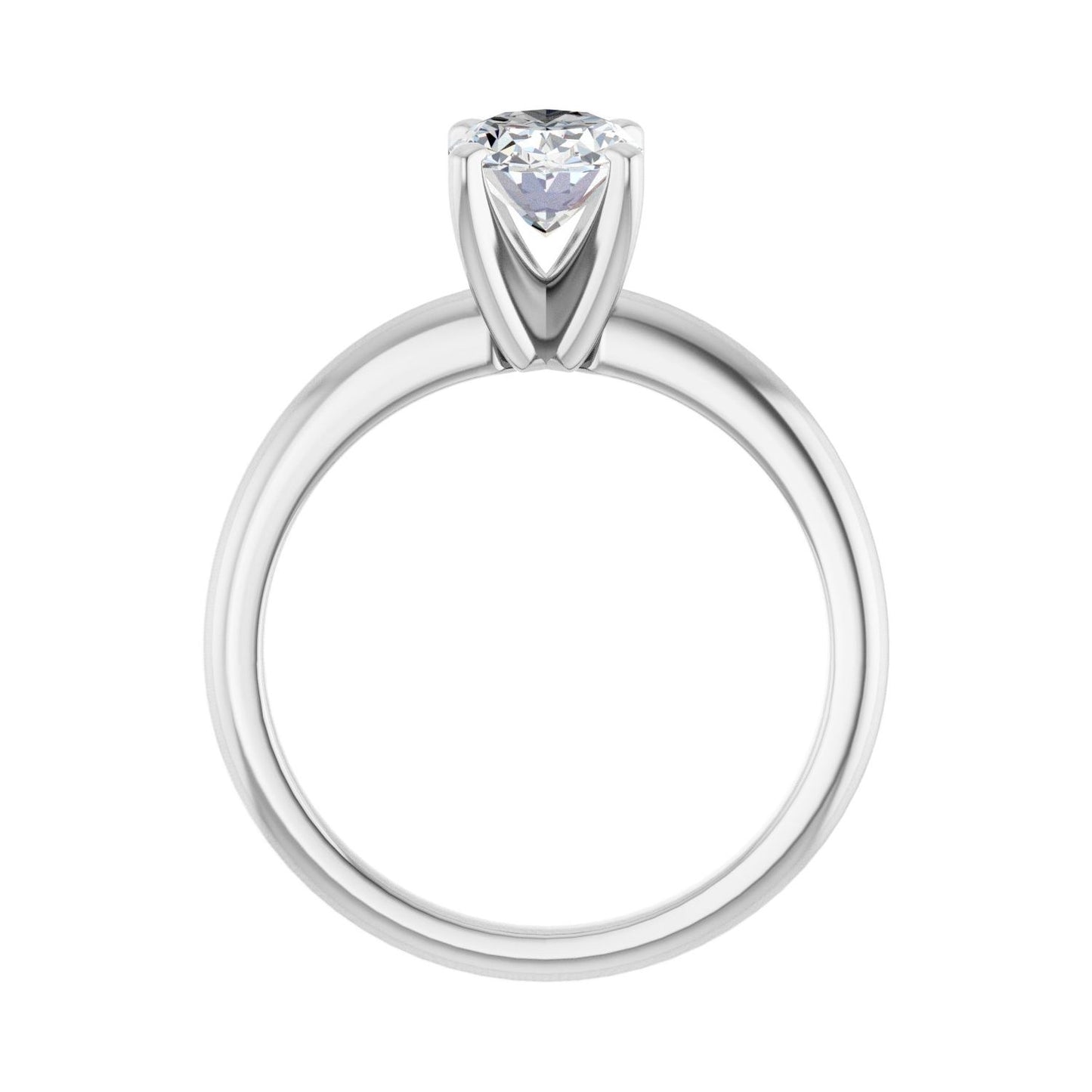 Oval Engagement Ring | Metal Type=14K White Gold | Center Stone Size=1.5 CT | Image 2