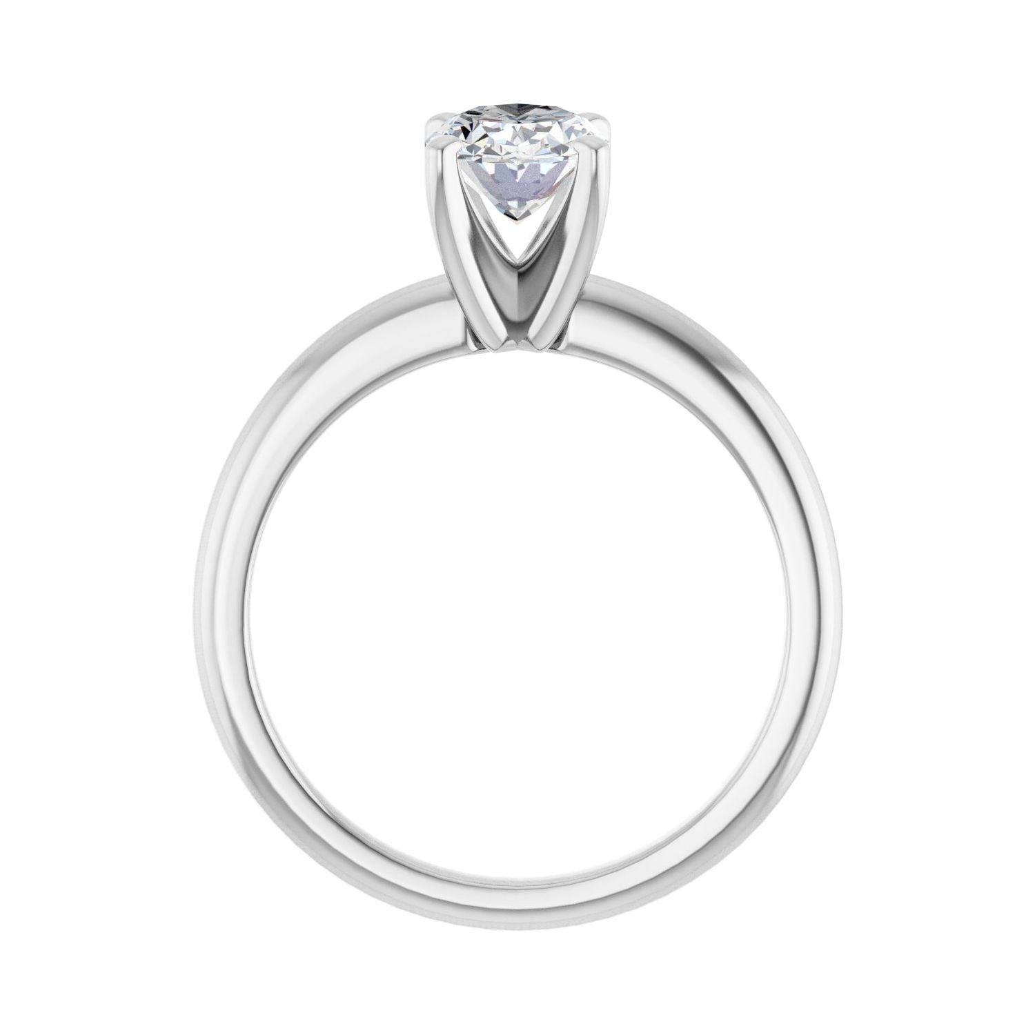 Oval Engagement Ring | Metal Type=14K White Gold | Center Stone Size=1.5 CT | Image 2