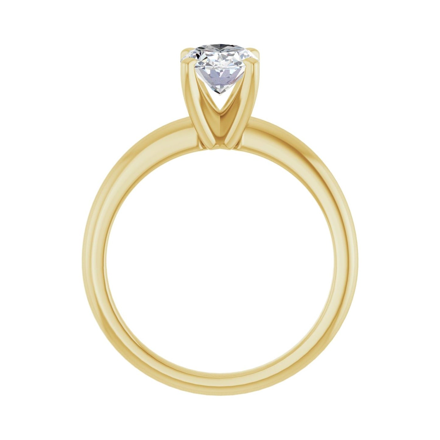 Oval Engagement Ring | Metal Type=14K Yellow Gold | Center Stone Size=1.5 CT | Image 2