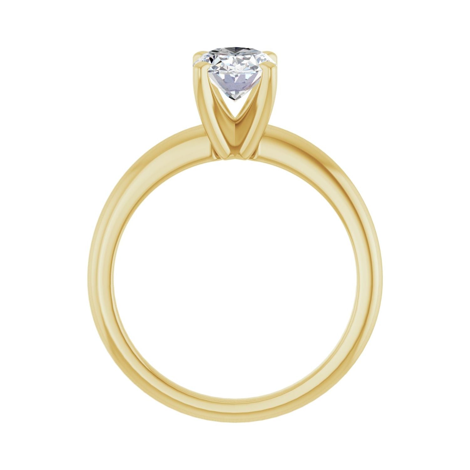 Oval Engagement Ring | Metal Type=14K Yellow Gold | Center Stone Size=1.5 CT | Image 2