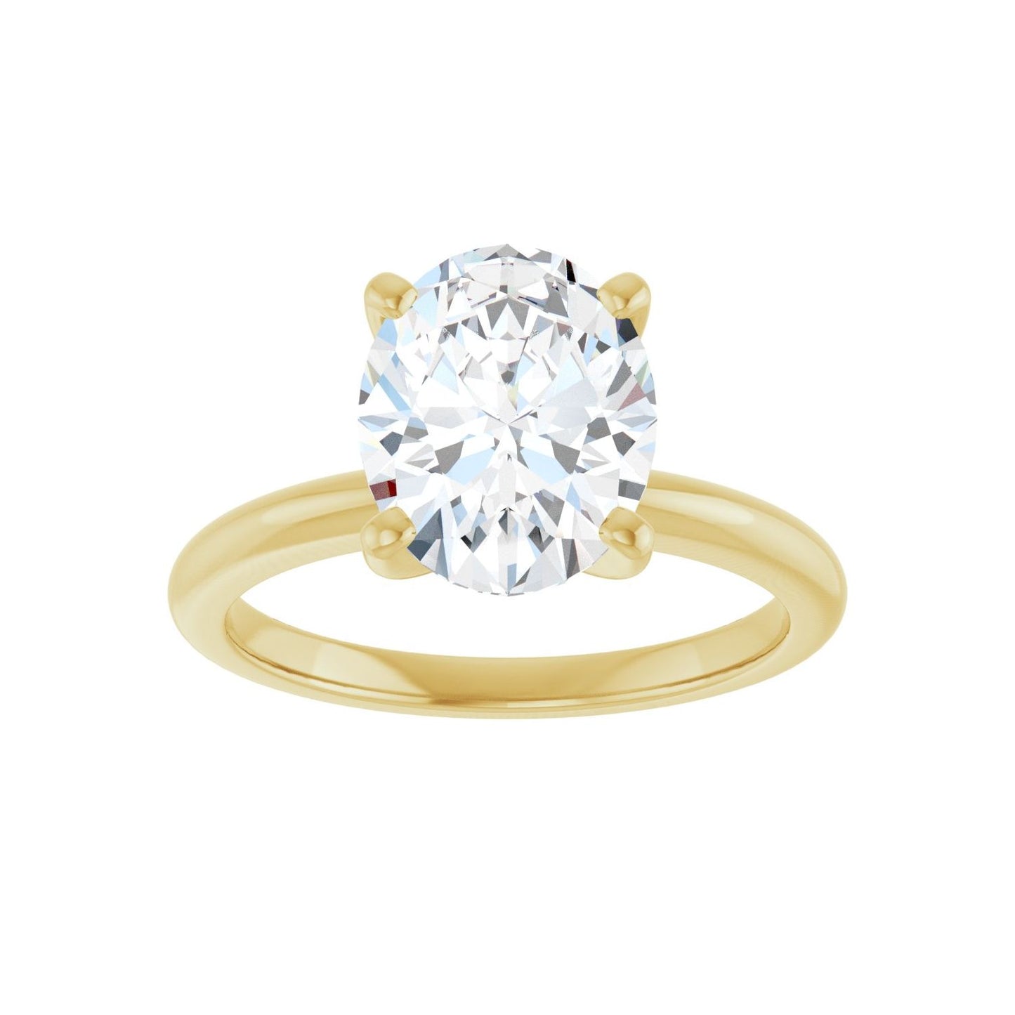 Oval Engagement Ring | Metal Type=14K Yellow Gold | Center Stone Size=2.5 CT | Image 3