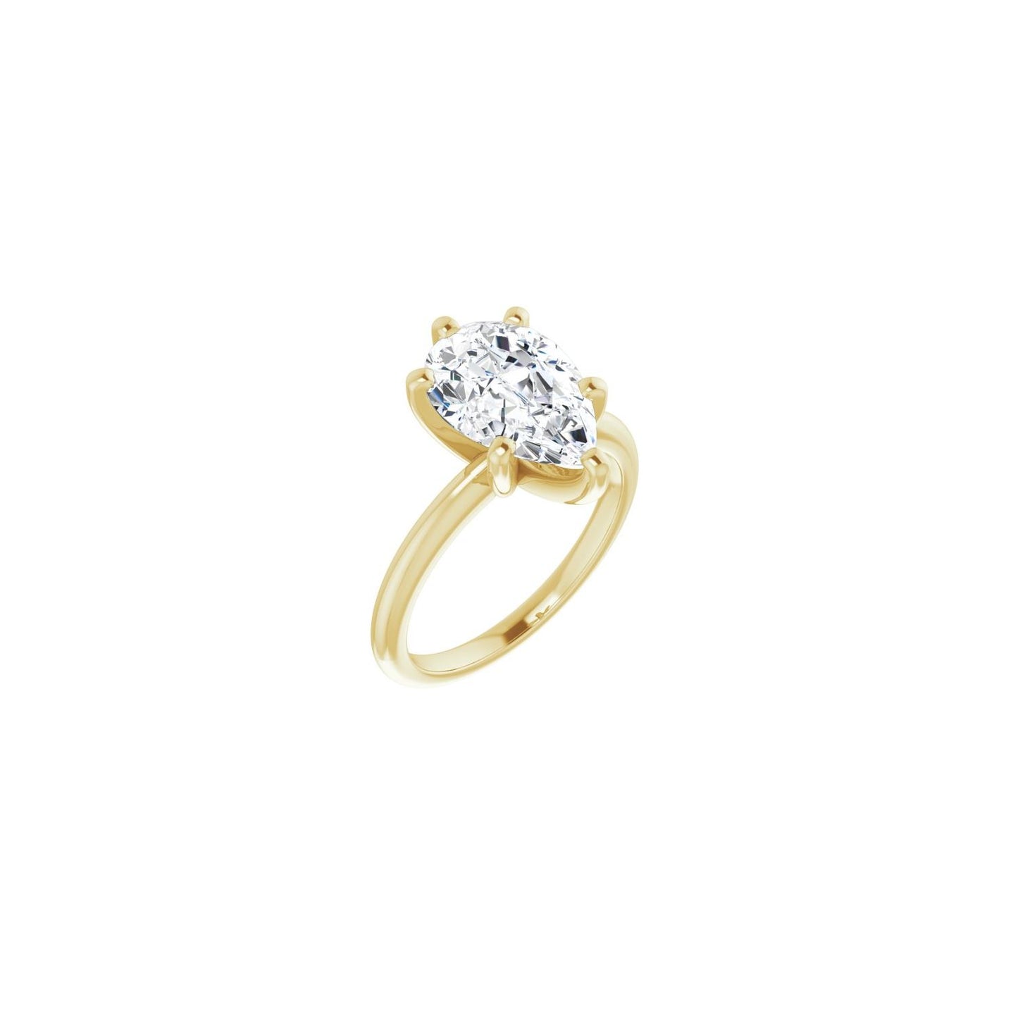 Pear Engagement Ring | Metal Type=14K Yellow Gold | Center Stone Size=3 CT | Image 1