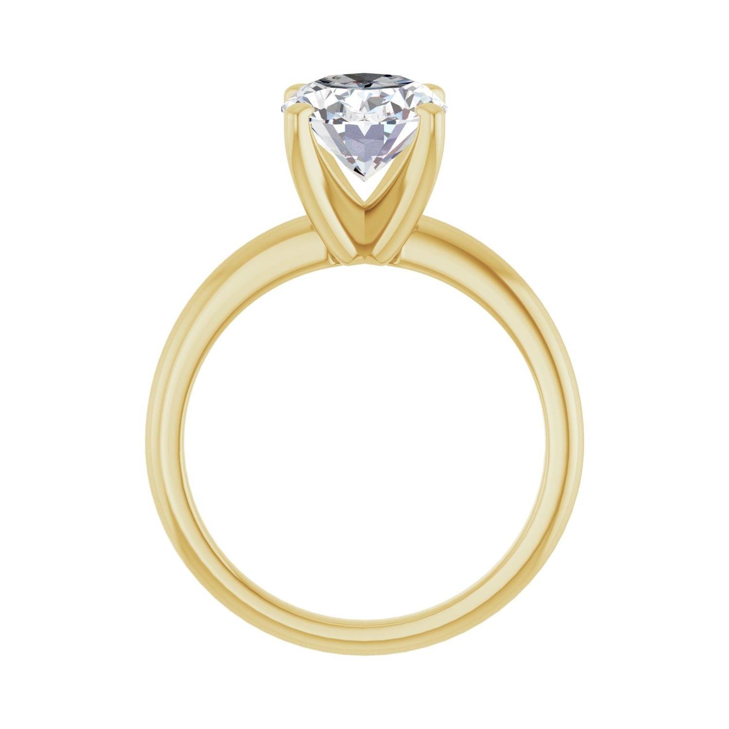 Oval Engagement Ring | Metal Type=14K Yellow Gold | Center Stone Size=2.5 CT | Image 2