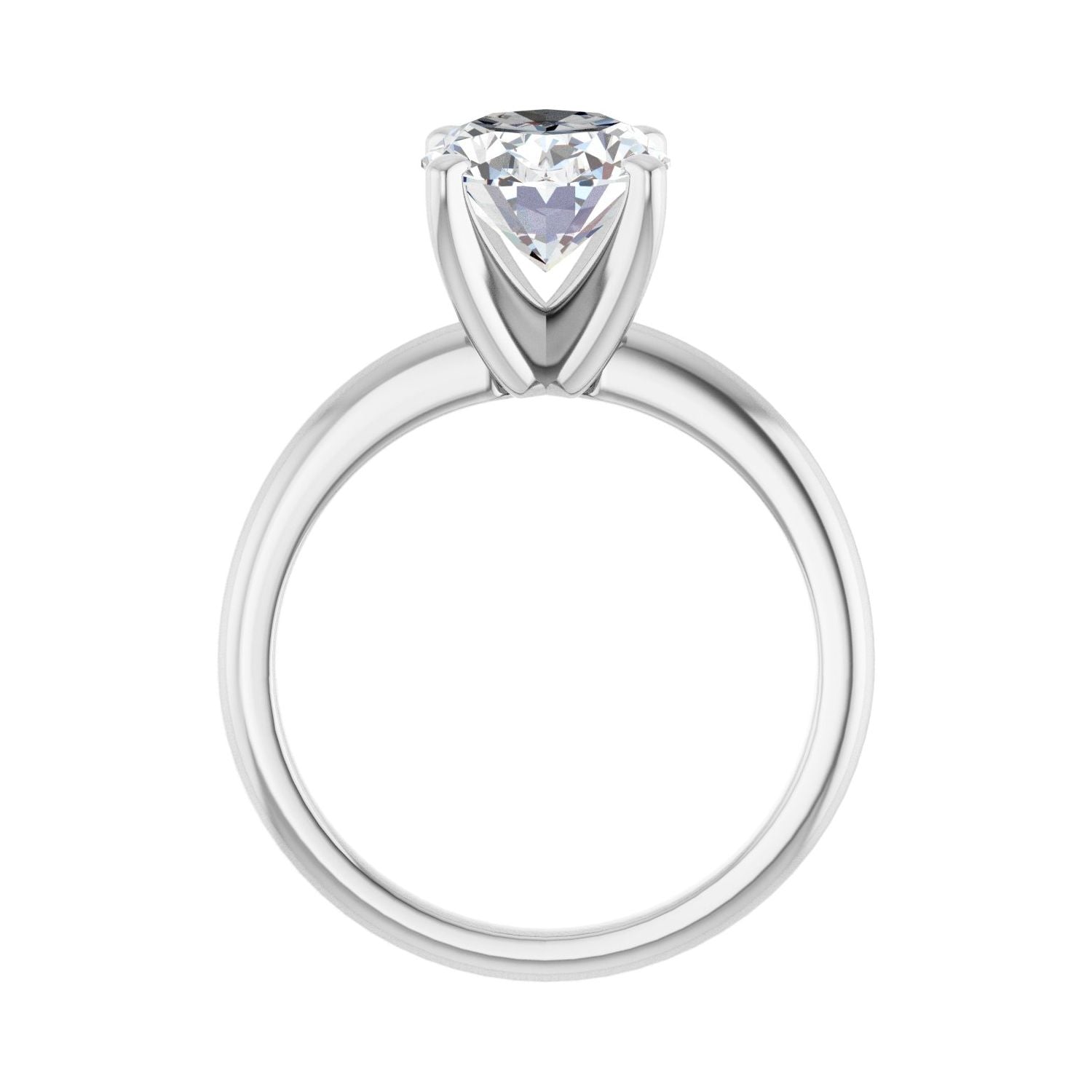 Oval Engagement Ring | Metal Type=14K White Gold | Center Stone Size=2.5 CT | Image 2
