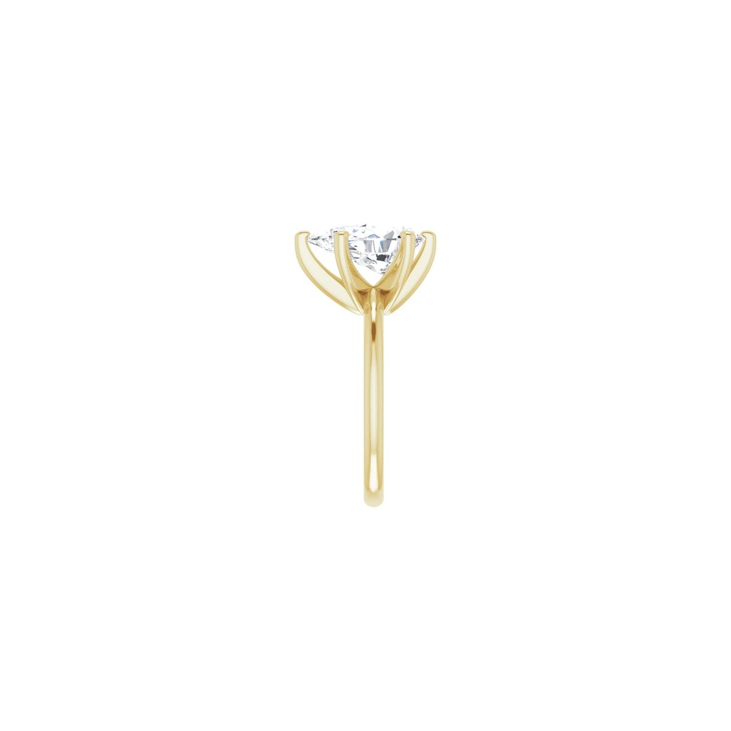 Pear Engagement Ring | Metal Type=14K Yellow Gold | Center Stone Size=3 CT | Image 4