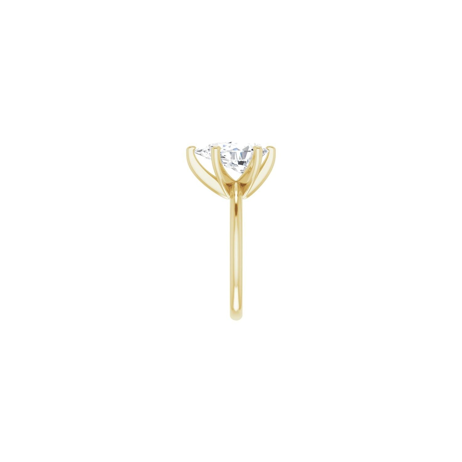 Pear Engagement Ring | Metal Type=14K Yellow Gold | Center Stone Size=3 CT | Image 4