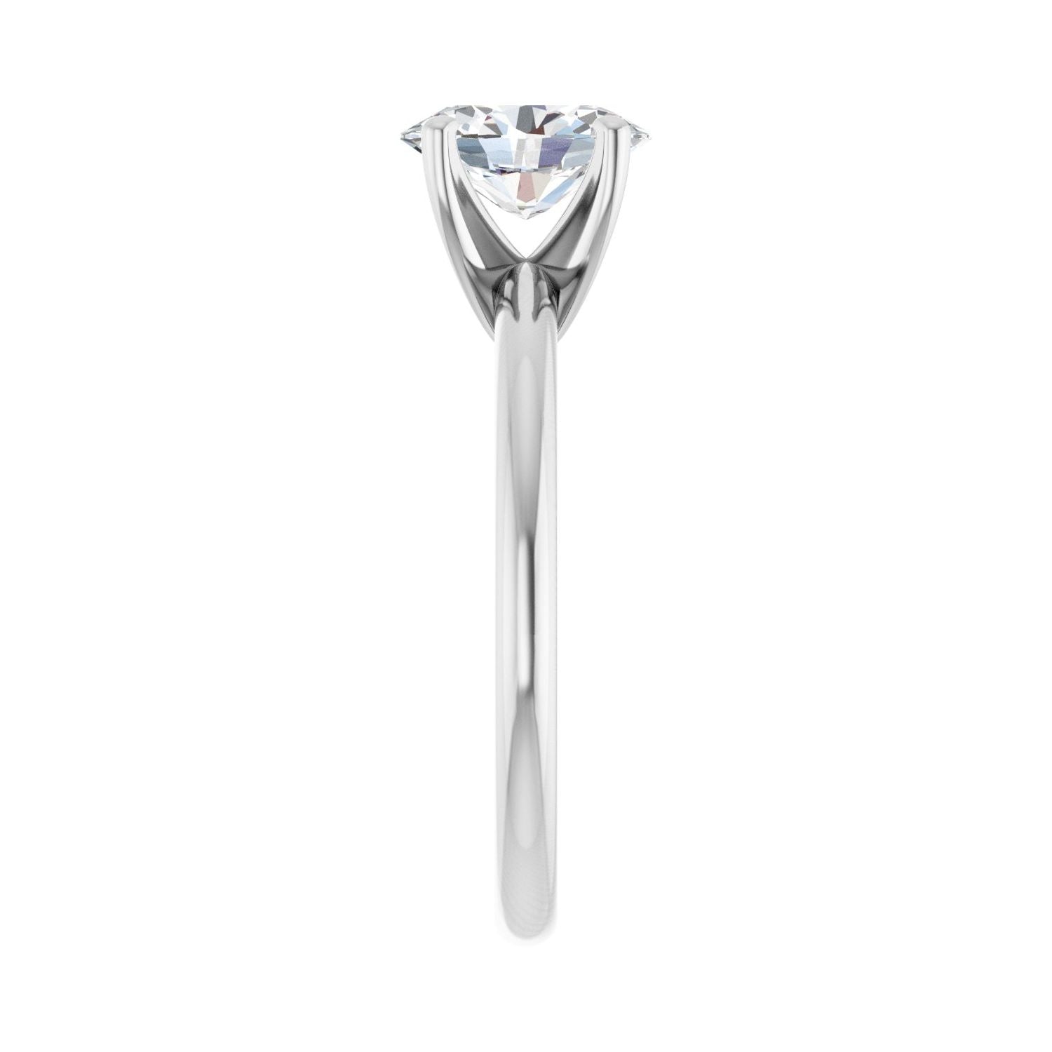 Oval Engagement Ring | Metal Type=14K White Gold | Center Stone Size=1.5 CT | Image 4