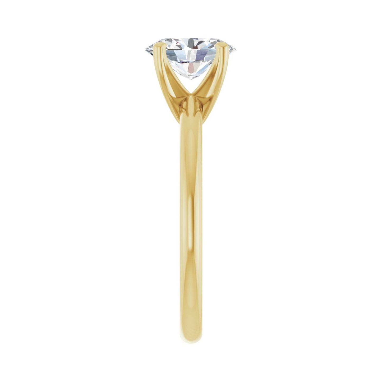 Oval Engagement Ring | Metal Type=14K Yellow Gold | Center Stone Size=1.5 CT | Image 4