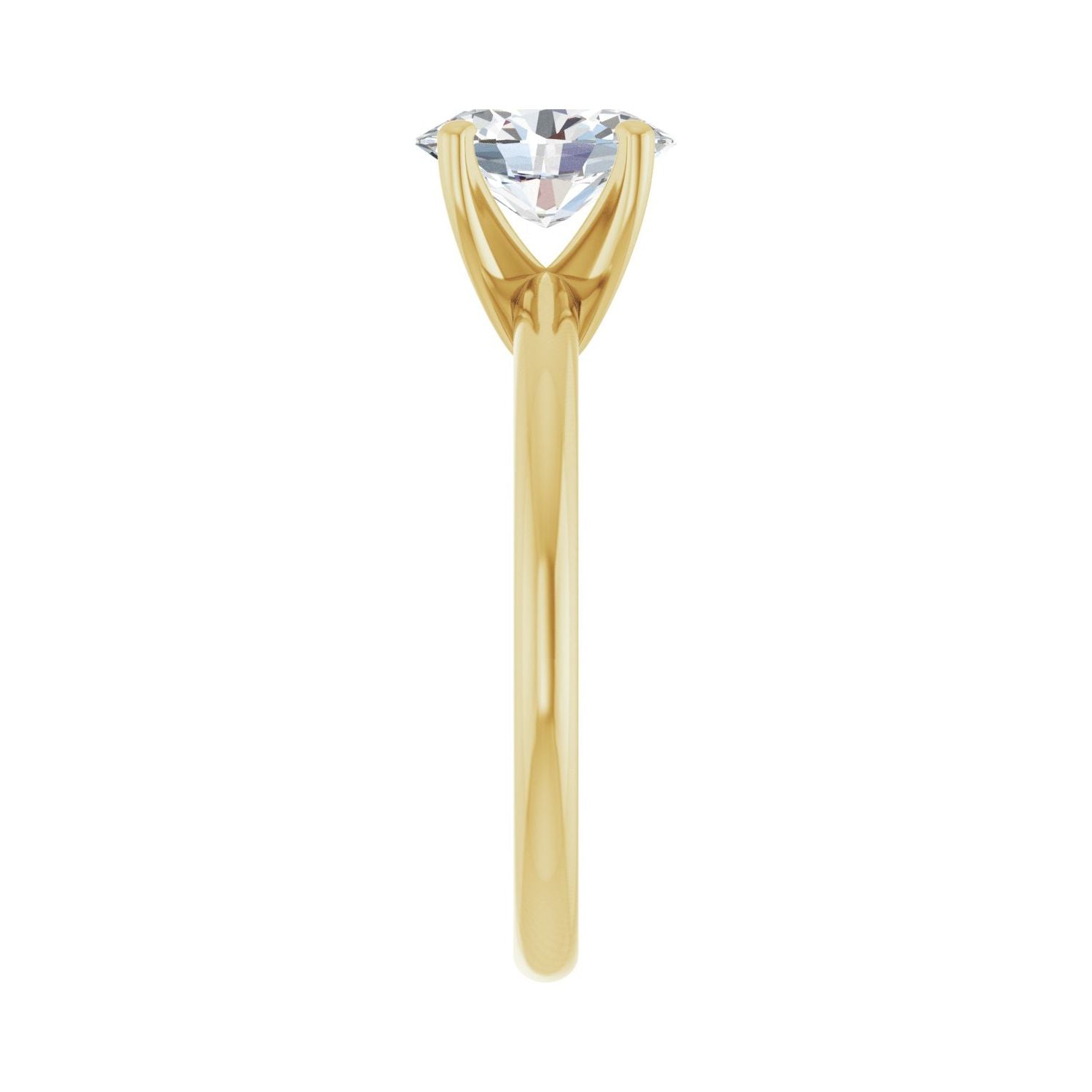 Oval Engagement Ring | Metal Type=14K Yellow Gold | Center Stone Size=1.5 CT | Image 4
