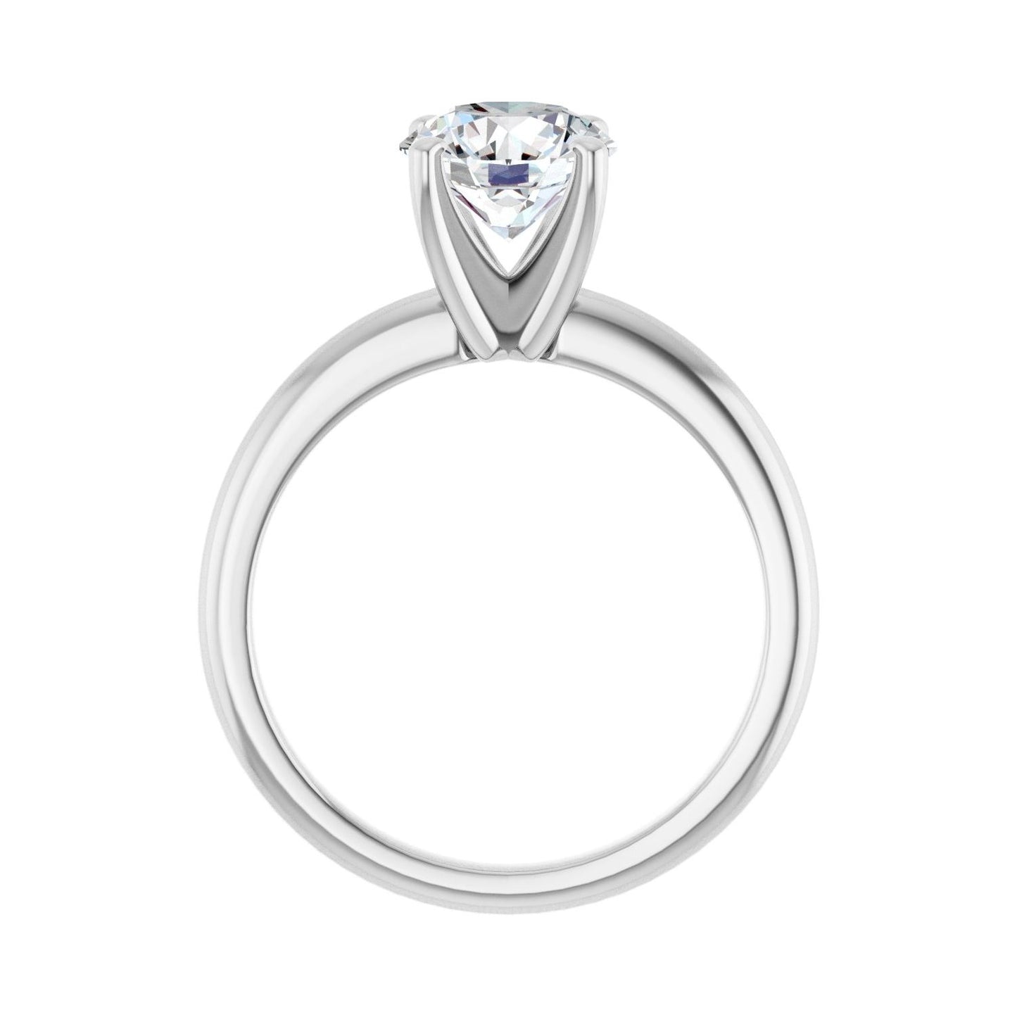 Round Engagement Ring | Metal Type=14K White Gold | Center Stone Size=1.5 CT | Image 2