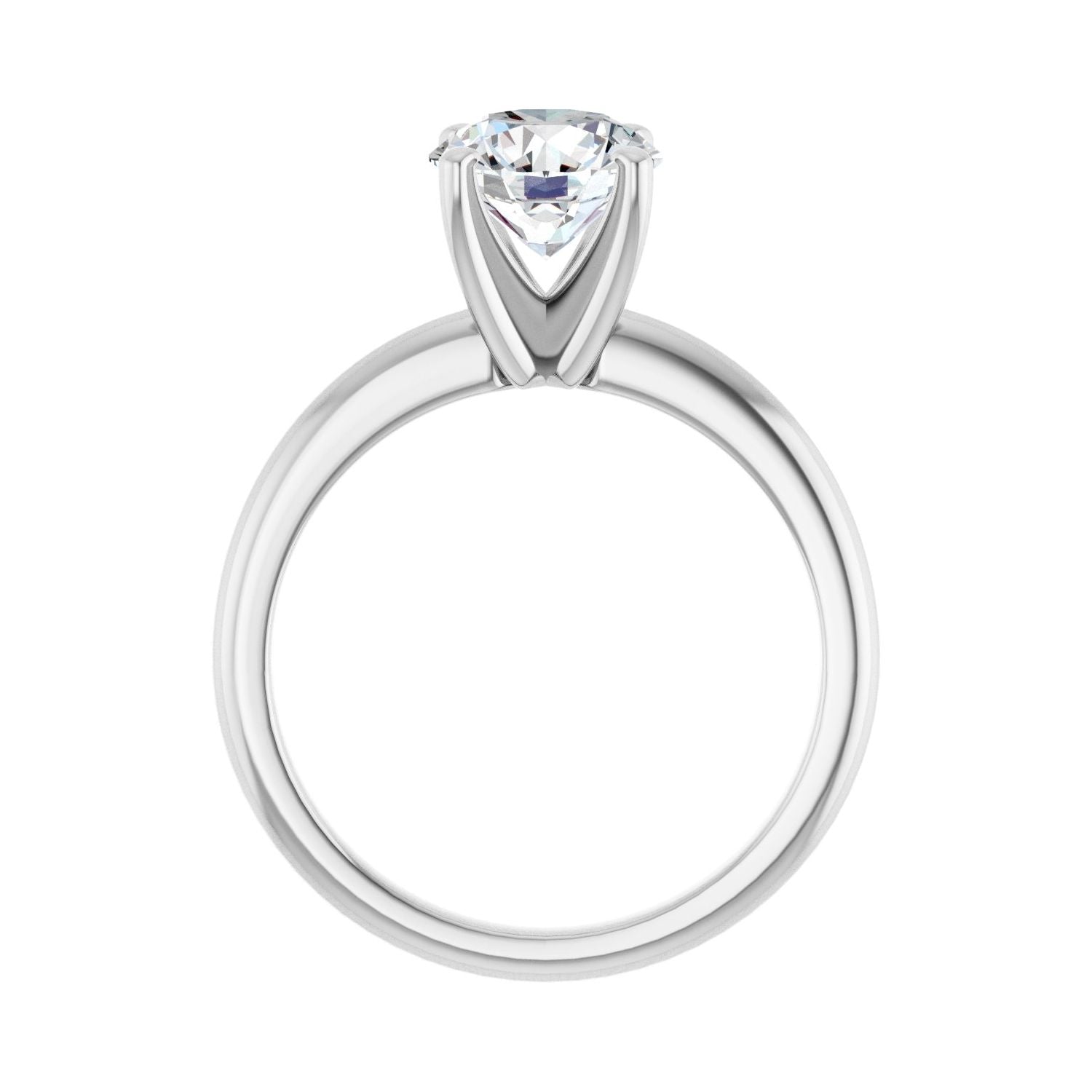 Round Engagement Ring | Metal Type=14K White Gold | Center Stone Size=1.5 CT | Image 2