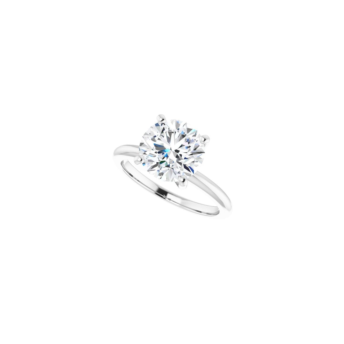 Round Engagement Ring | Metal Type=14K White Gold | Center Stone Size=2.5 CT | Image 5