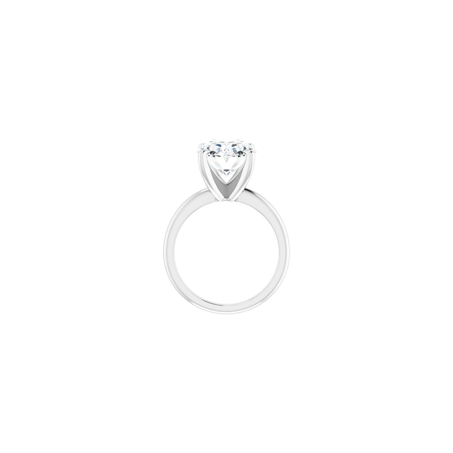 Oval Engagement Ring | Metal Type=14K White Gold | Center Stone Size=3 CT | Image 2