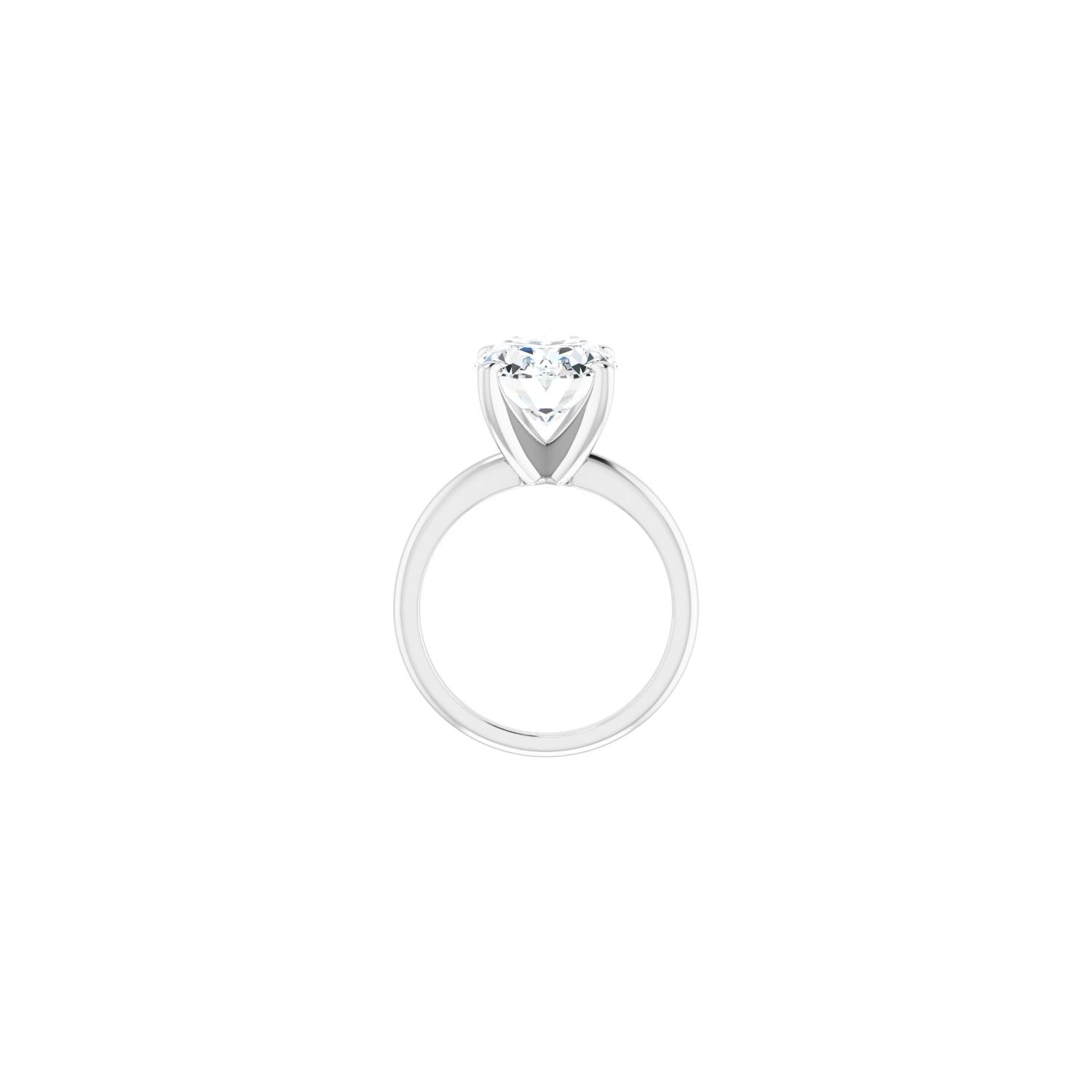 Oval Engagement Ring | Metal Type=14K White Gold | Center Stone Size=3 CT | Image 2