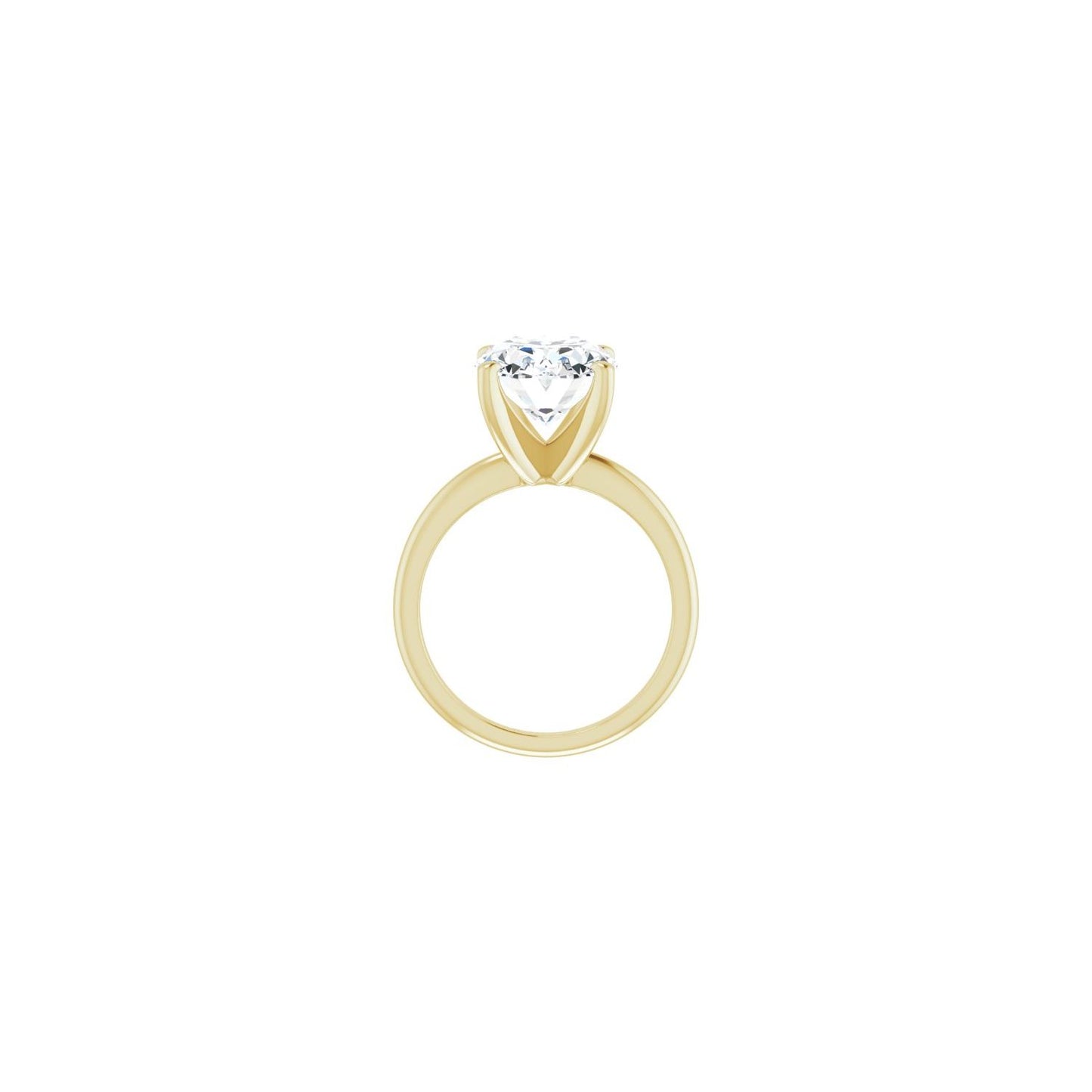 Oval Engagement Ring | Metal Type=14K Yellow Gold | Center Stone Size=3 CT | Image 2