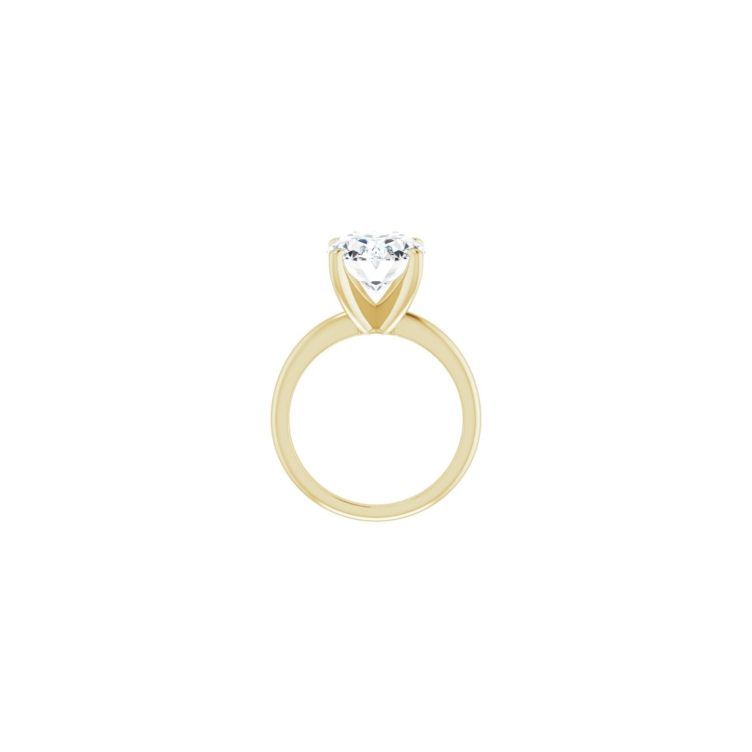 Oval Engagement Ring | Metal Type=14K Yellow Gold | Center Stone Size=3 CT | Image 2