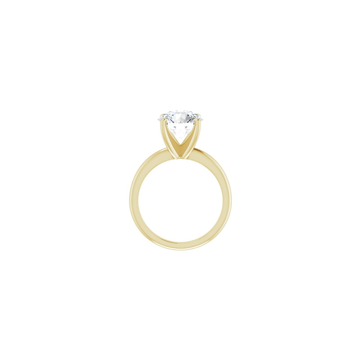 Round Engagement Ring | Metal Type=14K Yellow Gold | Center Stone Size=3 CT | Image 2