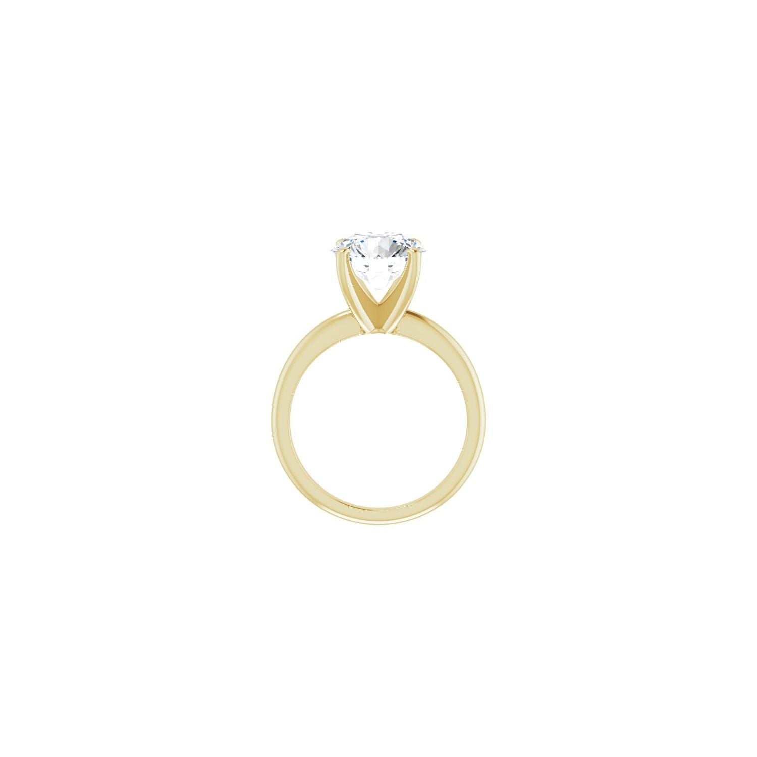 Round Engagement Ring | Metal Type=14K Yellow Gold | Center Stone Size=3 CT | Image 2