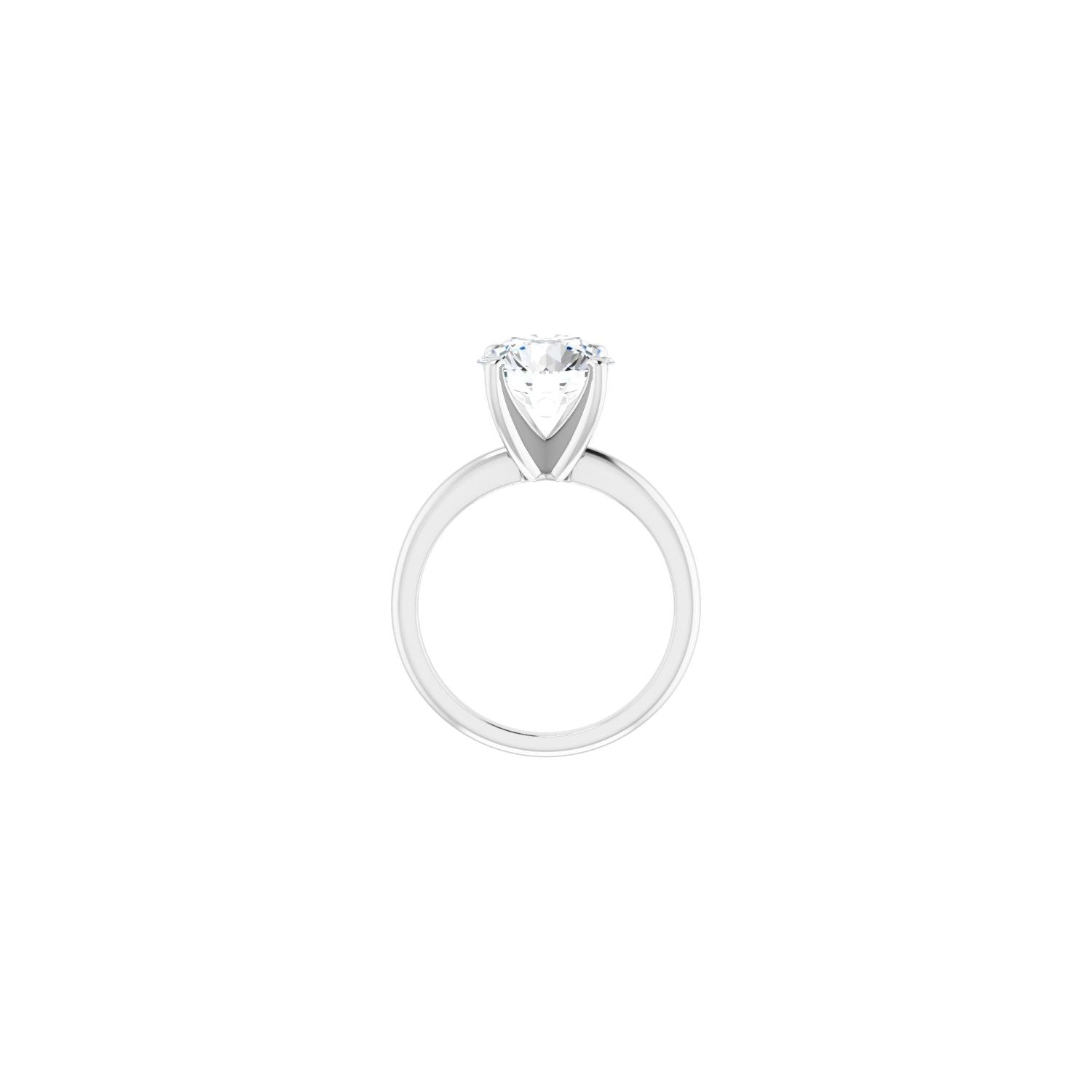 Round Engagement Ring | Metal Type=14K White Gold | Center Stone Size=3 CT | Image 2